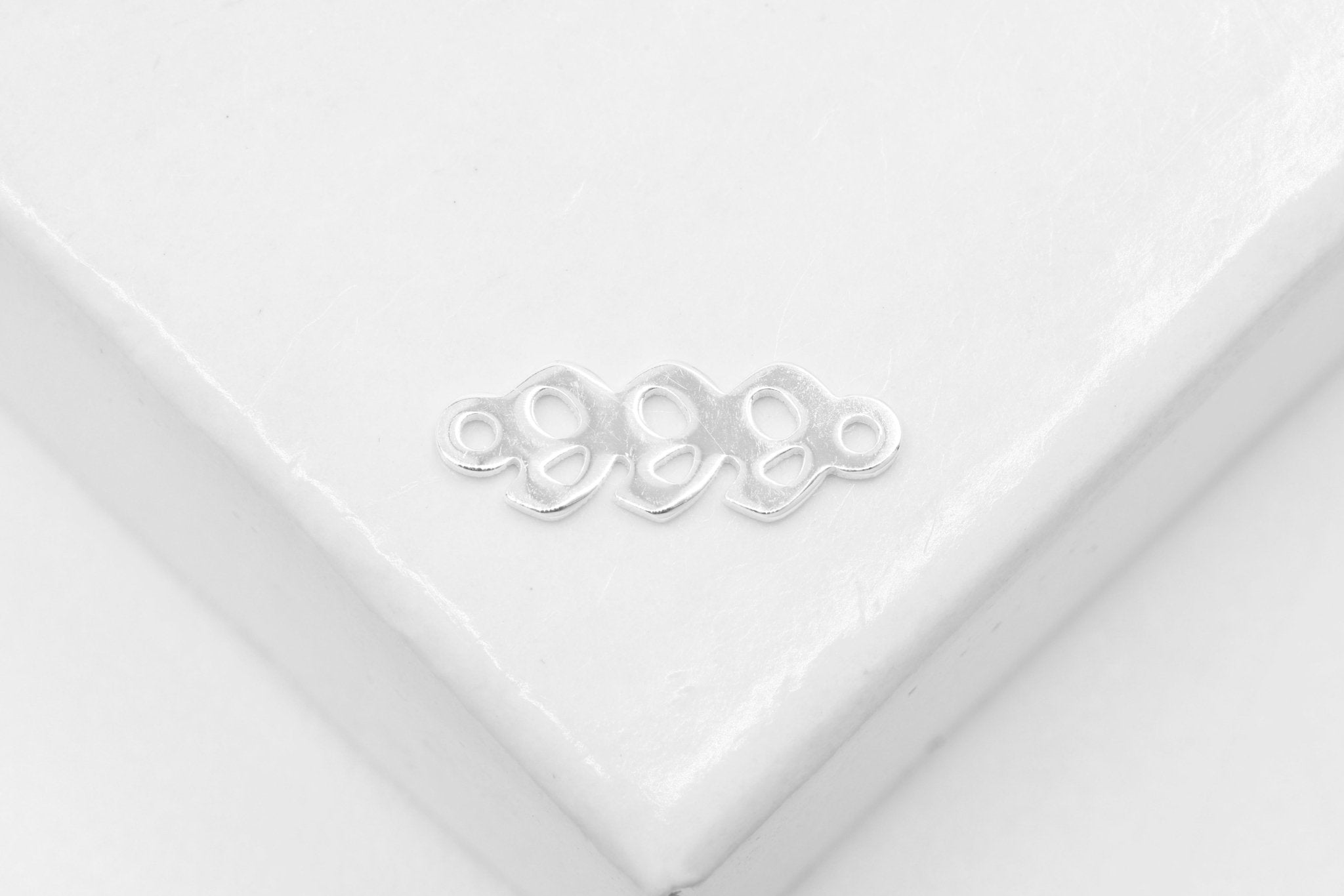 999 Angel Number Charm, 925 Sterling Silver, 9mm x 3mm, Bulk DIY Wholesale Jewelry Making Charm - HarperCrown