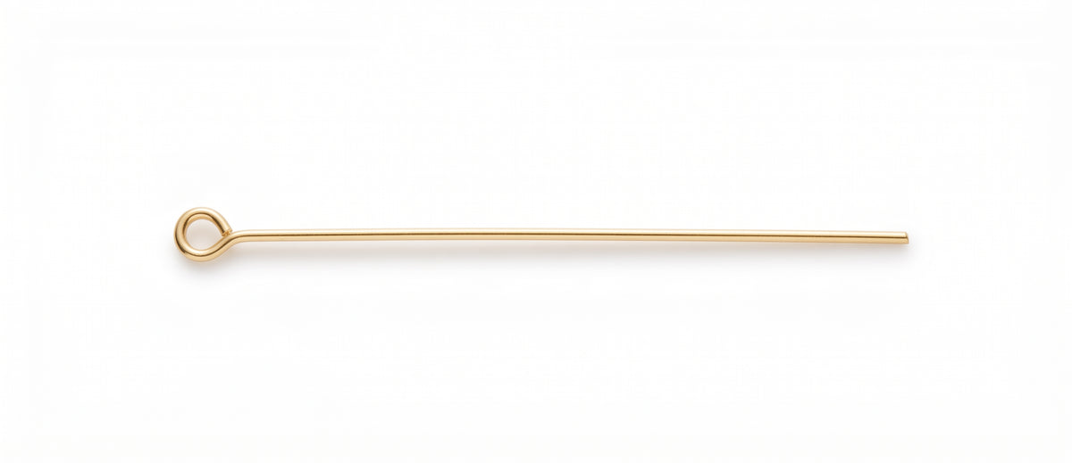 14/20 Gold-Filled Eyepin 24 Gauge 1.5 Inch, 10 Piece Pack
