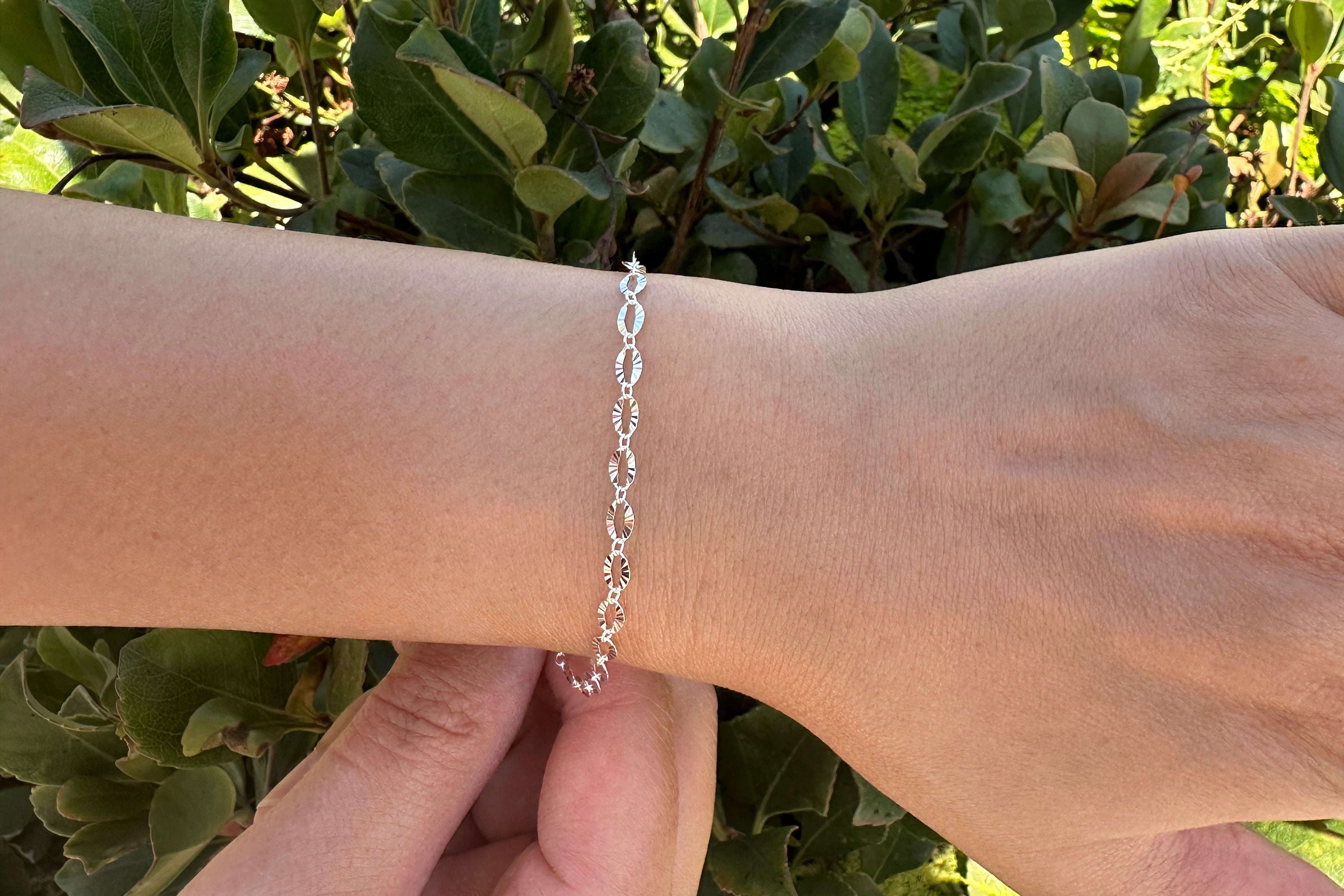 3.5mm x 5.5mm Starburst Cable Chain, 925 Sterling Silver, Wholesale, Pay Per Foot, Jewelry Making Chain