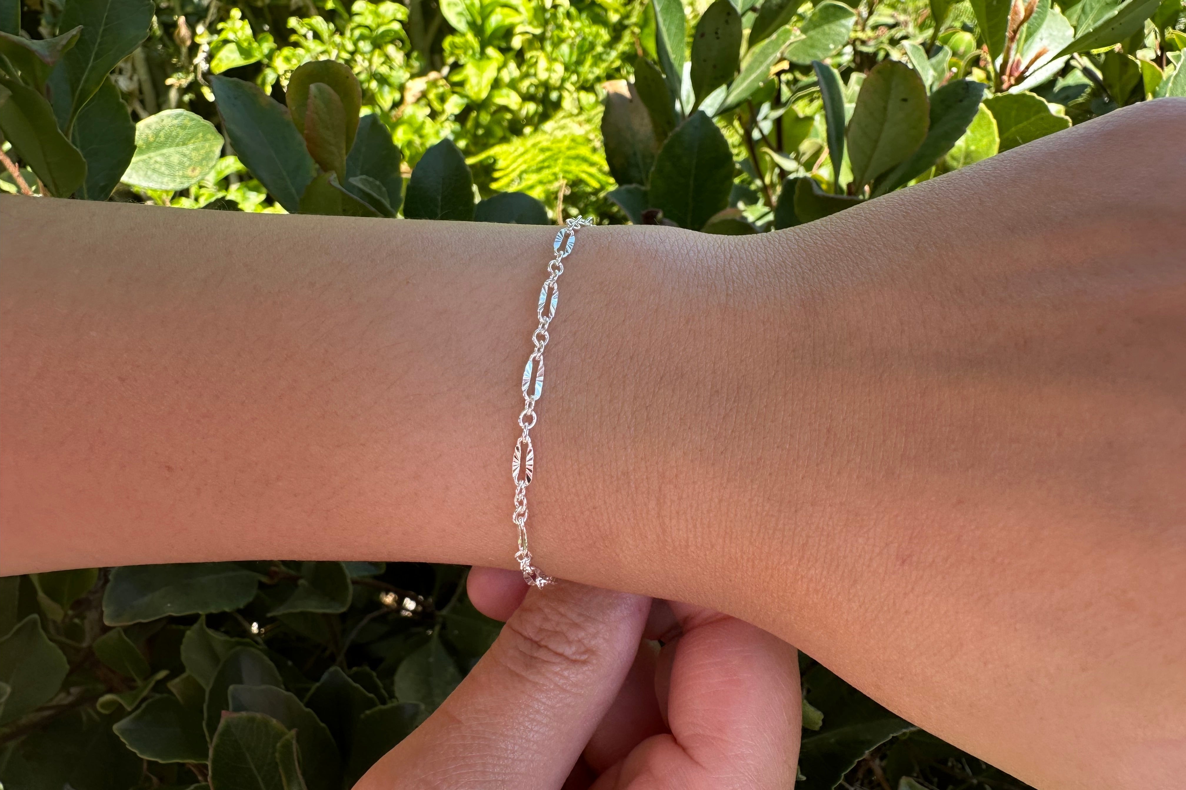 2.4mm x 6.6mm Starburst Cable Chain, 925 Sterling Silver, Wholesale, Pay Per Foot, Jewelry Making Chain