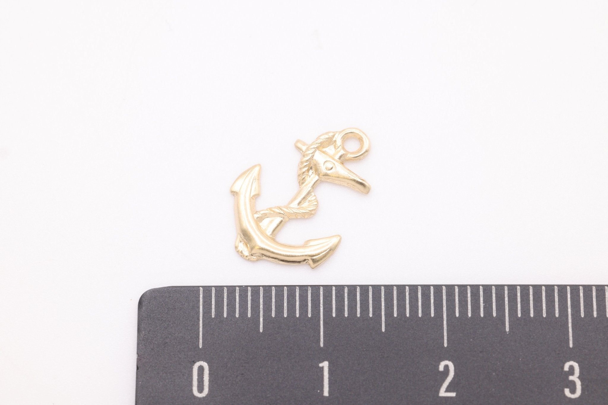 Anchor Charm, Wholesale, 14/20 Gold - Filled, 15mm x 10mm, Navy Sailor Naval Seamen Fouled Anchor - HarperCrown