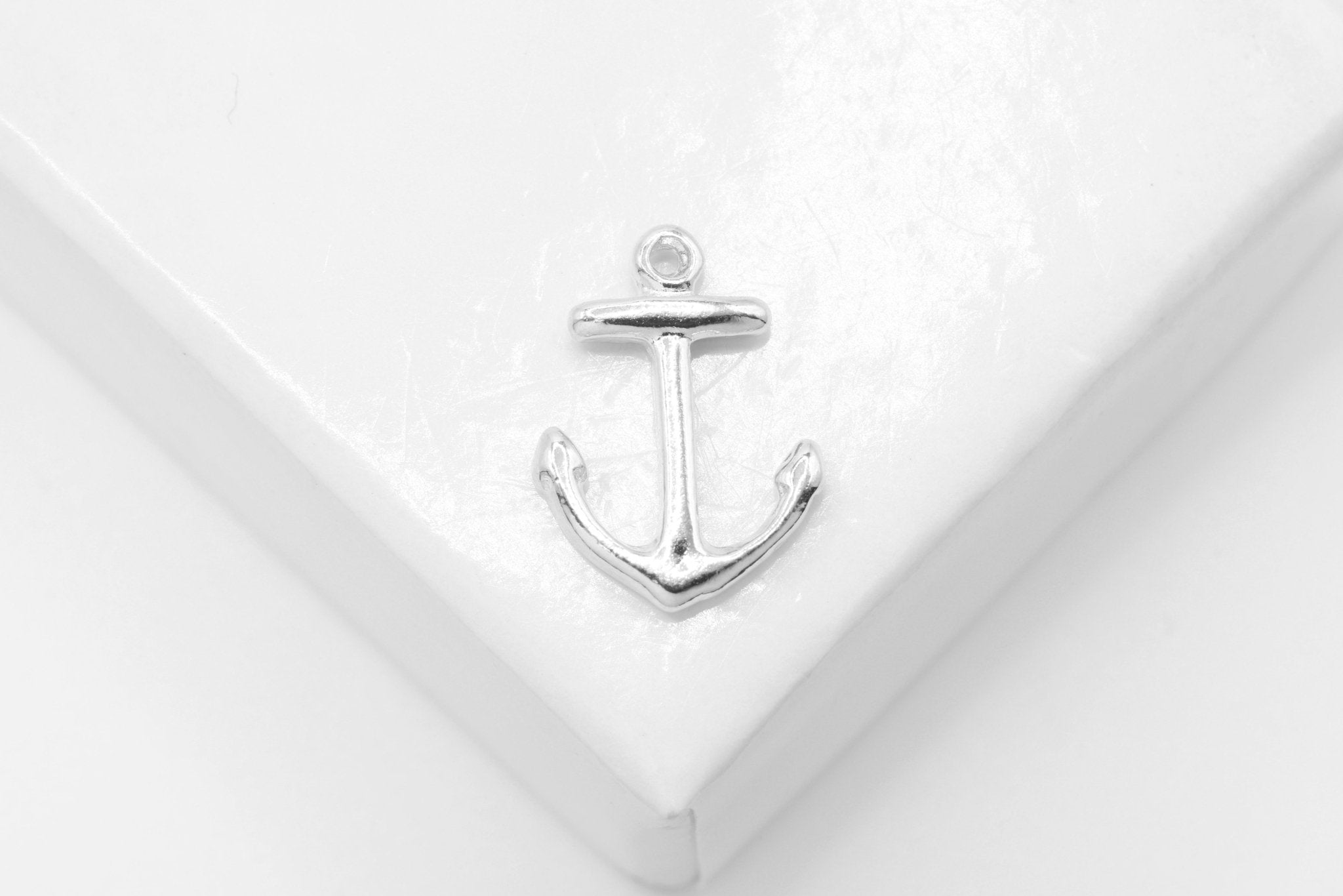 Anchor Charm, Wholesale, 925 Sterling Silver, 13mm x 10mm, Nautical Sailor Charm - HarperCrown