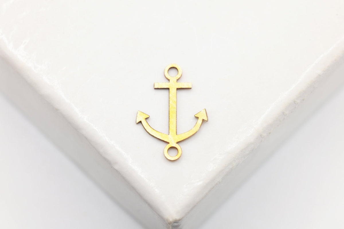 Anchor Connector Charm, 14/20 Gold-Filled, 10mm x 7mm, Wholesale, Sailor Anchor, Jewelry Making Charm - HarperCrown