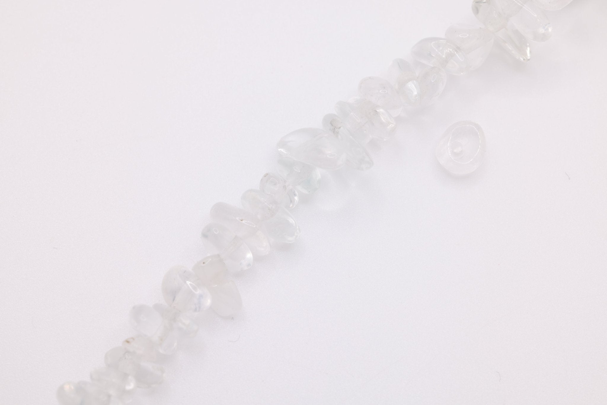 April Stone Connector Charm, Wholesale, 14/20 Gold - Filled, White Crystal Birthstone Gemstone Beads, Permanent Jewelry - HarperCrown