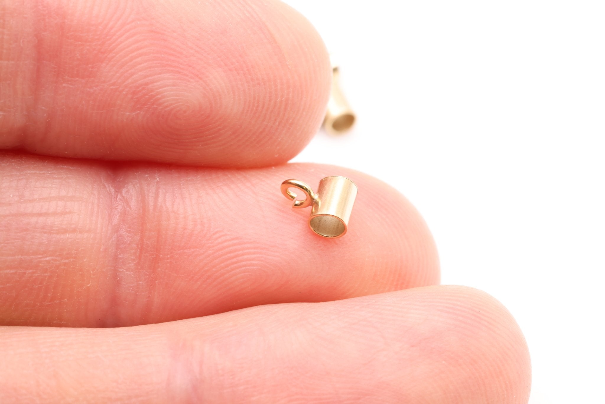 Bail Drop Open Ring, Gold - Filled, Wholesale Tube Bail For Threading & Adding Charm - HarperCrown