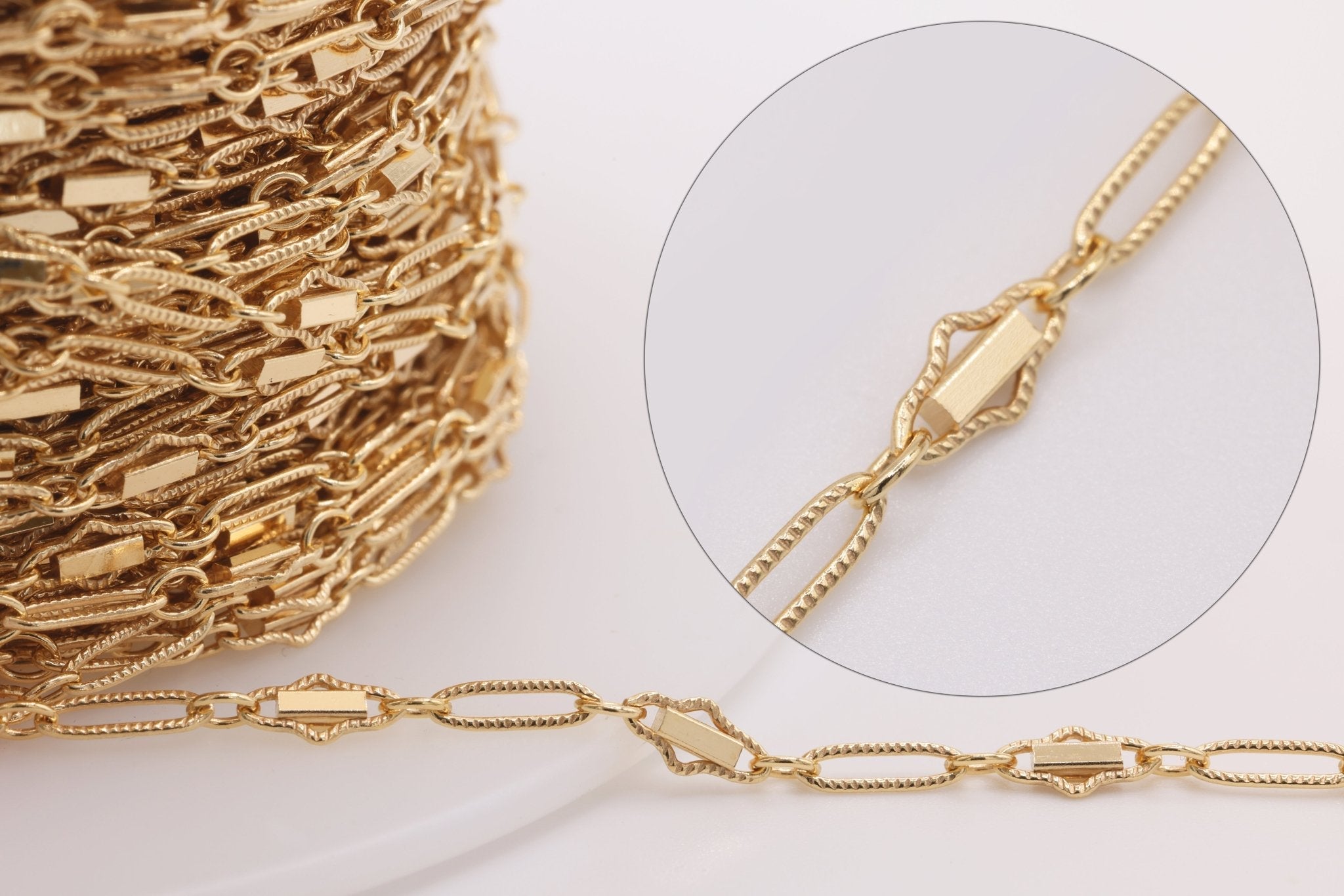 Bar Link Necklace, 14/20 Gold - Filled, Wholesale, Finished and Ready to Wear - HarperCrown
