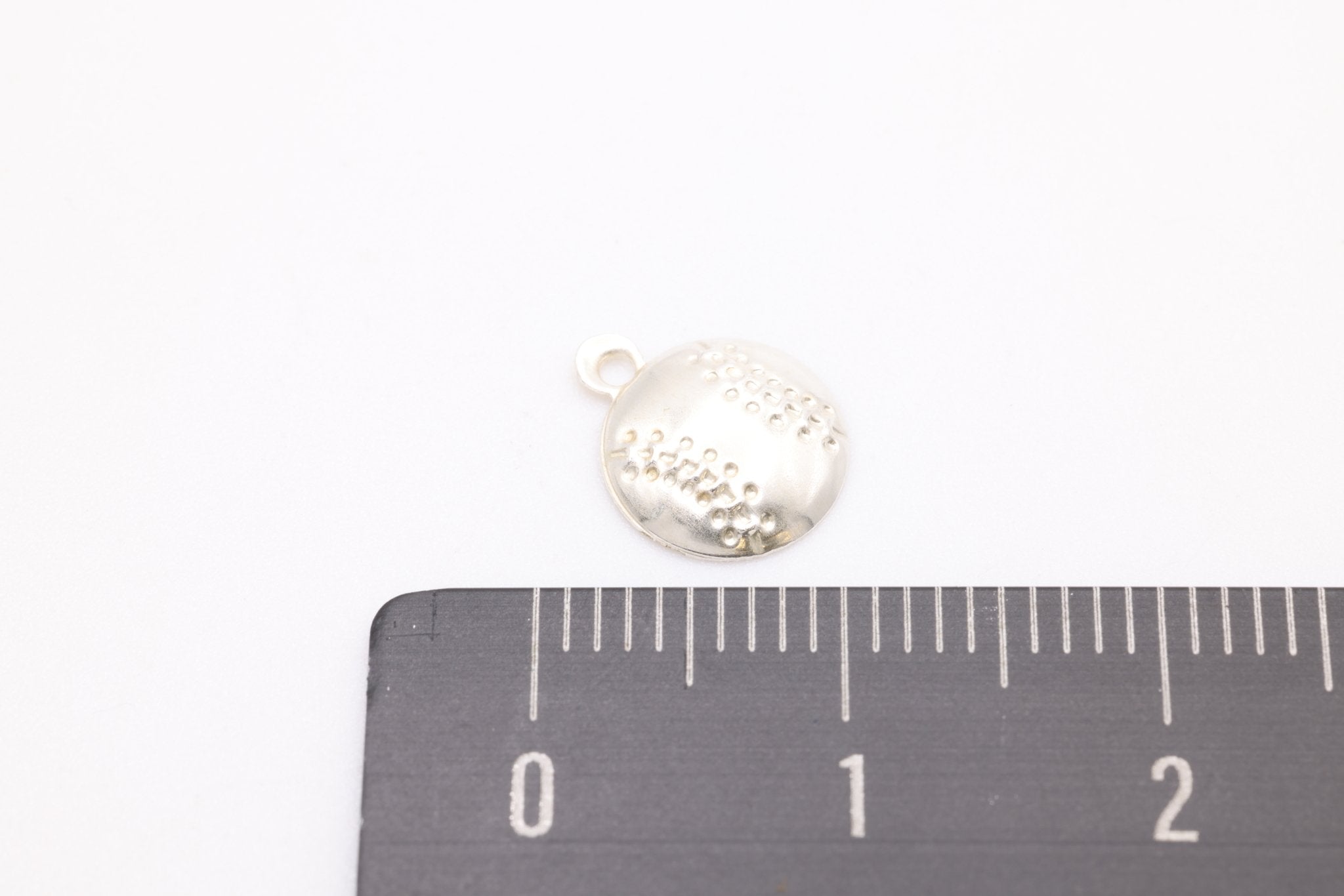 Baseball Charm, 925 Sterling Silver, 10mm x 8mm, Bulk DIY Wholesale Jewelry Making Charm - HarperCrown