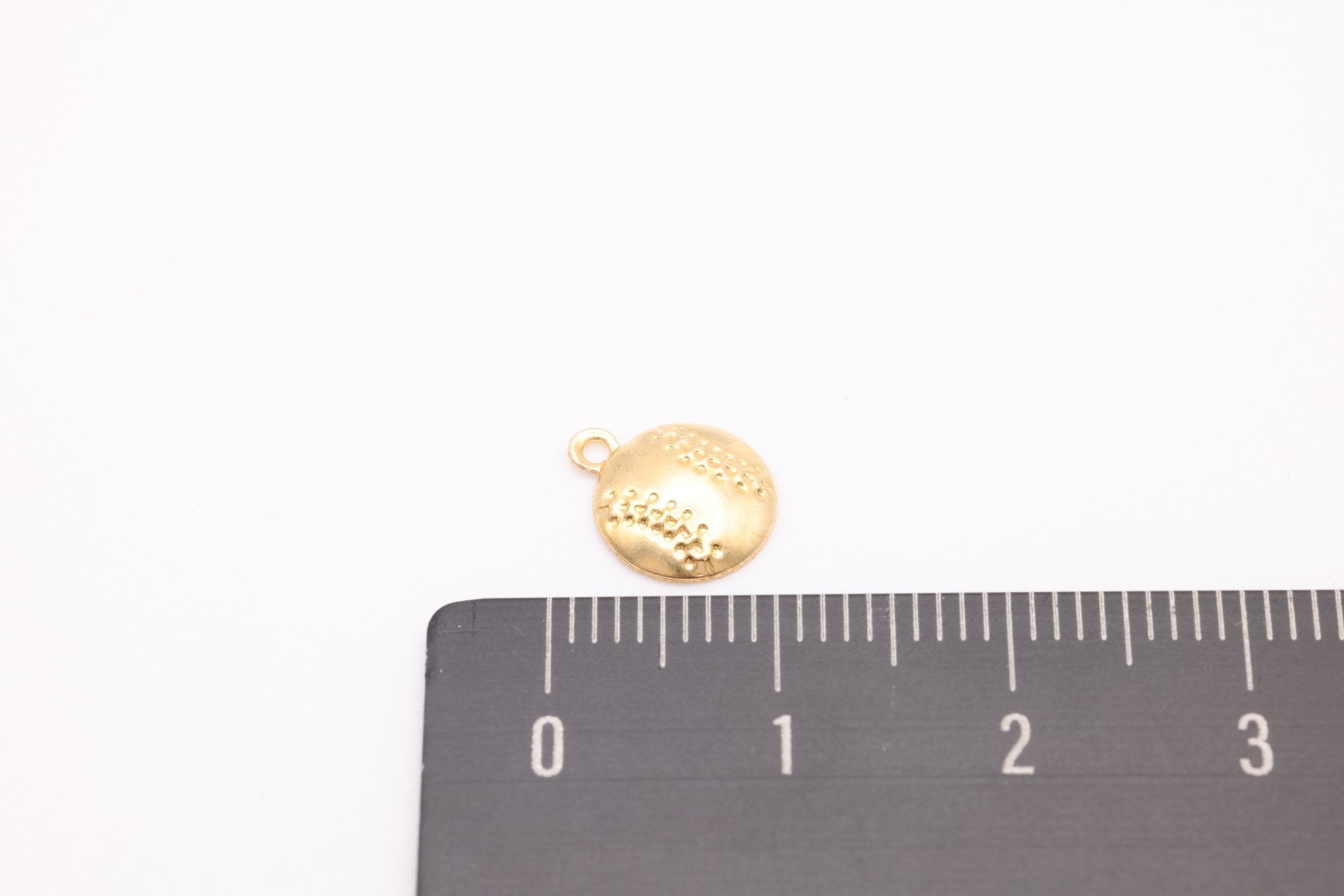 Baseball Charm, Gold - Filled, 10mm x 8mm, Bulk DIY Wholesale Jewelry Making Charm - HarperCrown