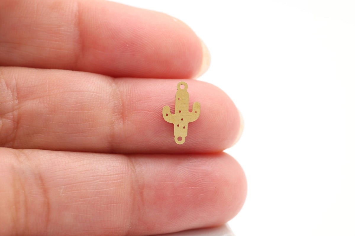 Cactus Connector Charm, 14/20 Gold-Filled, 11mm x 6mm, Wholesale, Jewelry Making Charm - HarperCrown