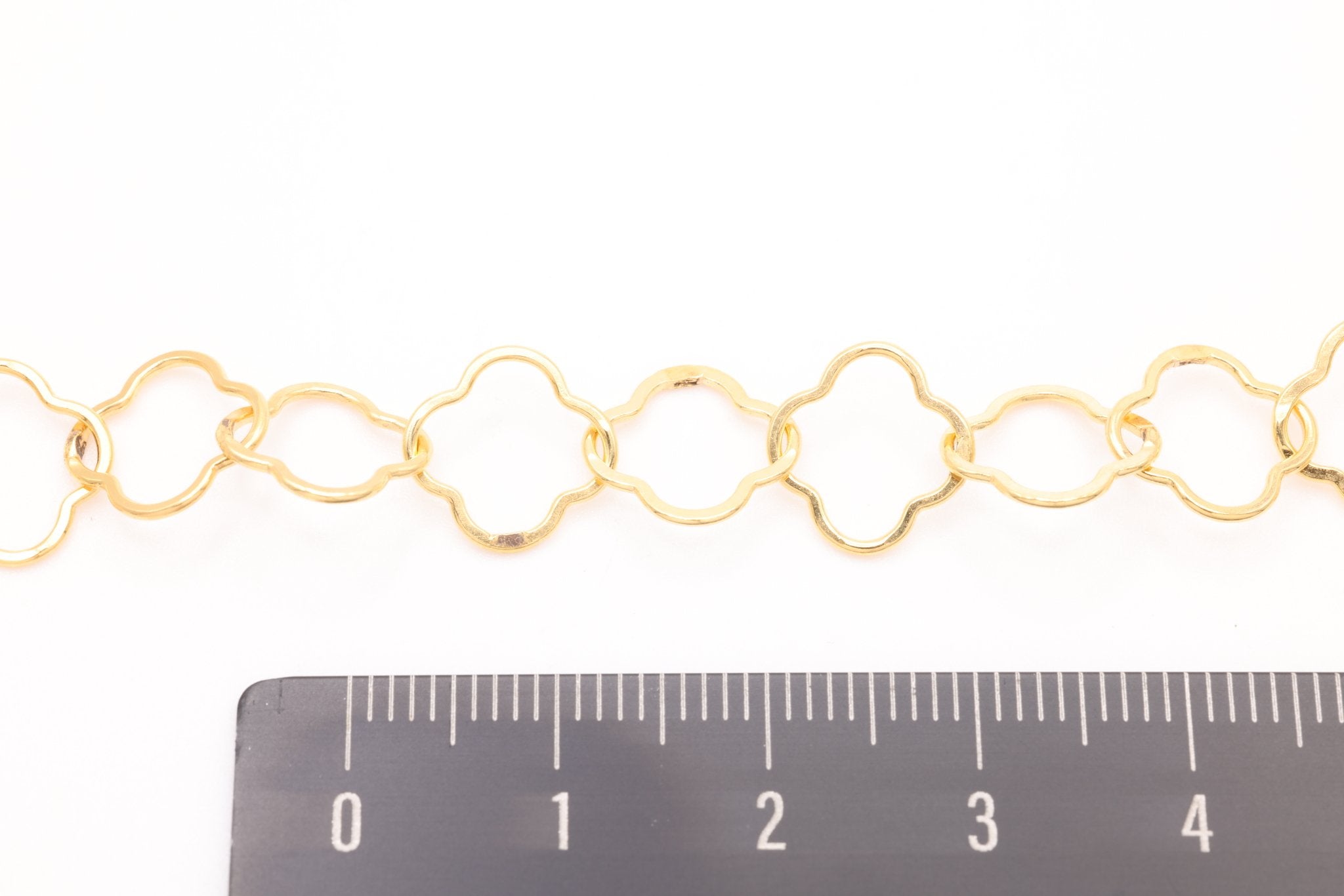 Clover Krinkle Chain, Gold - Filled, 10mm, Bulk DIY Spool Pay Per Foot Jewelry Making Chain - HarperCrown