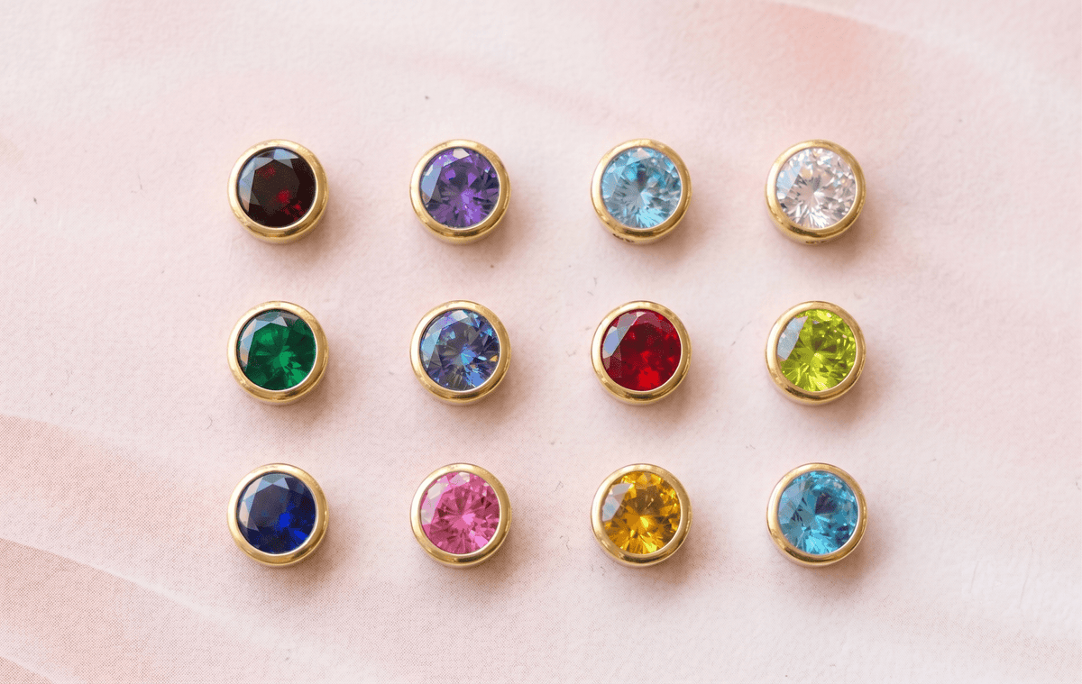 Cubic Zirconia Birthstone Solitaire Charm, 14/20 Gold-Filled, 6mm, Wholesale Bulk DIY Jewelry Making Charms - HarperCrown