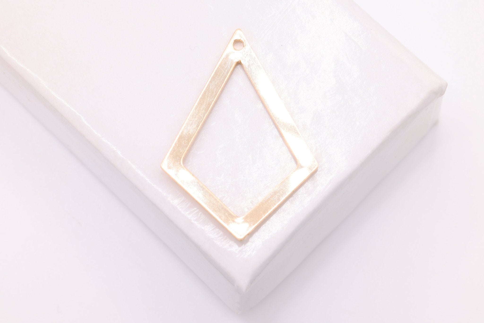 Diamond Outline Dangle, Wholesale, 14/20 Gold - Filled, 20mm x 15mm 24 Gauge, Kite Outline Charm Geometric - HarperCrown