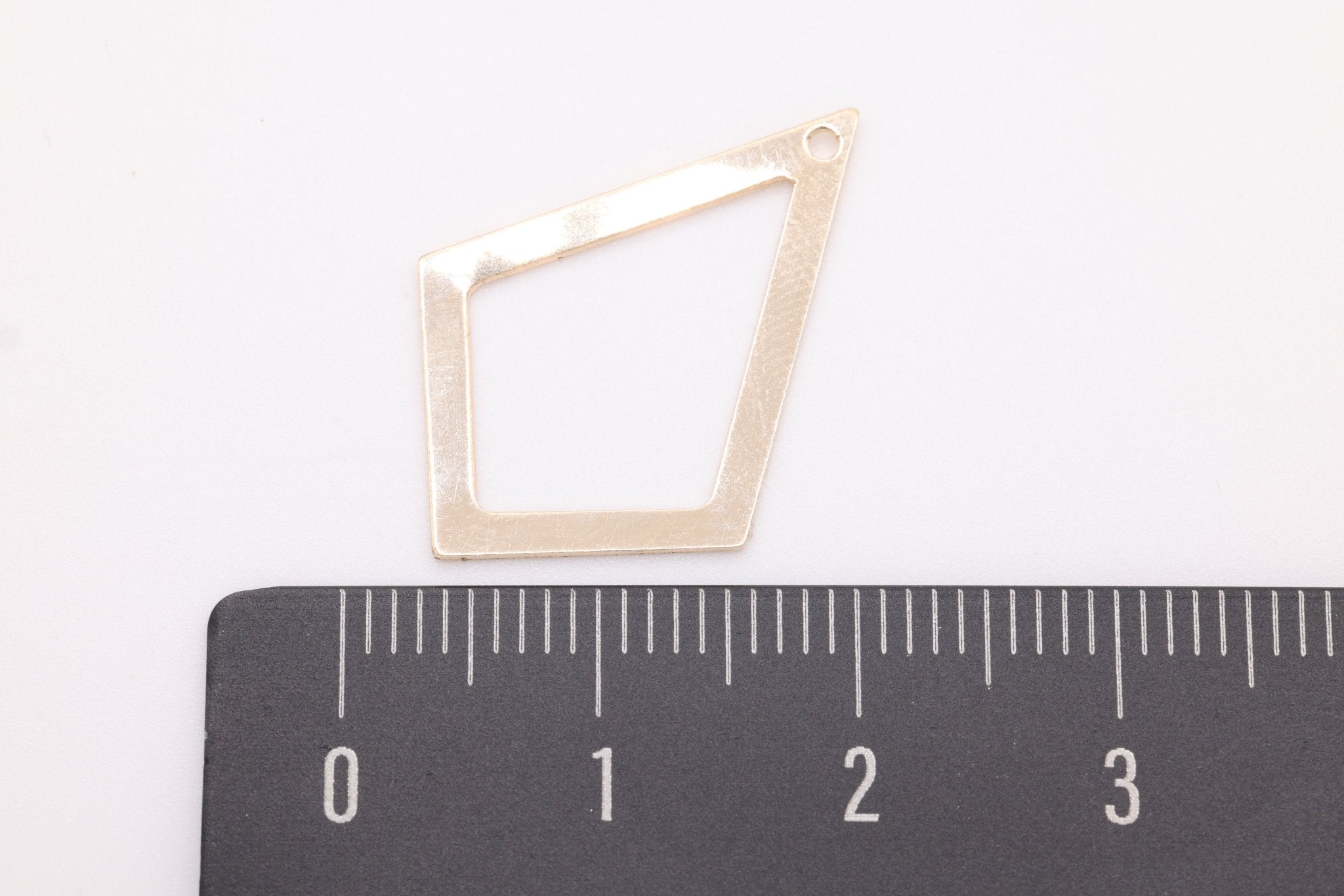 Diamond Outline Dangle, Wholesale, 14/20 Gold - Filled, 20mm x 15mm 24 Gauge, Kite Outline Charm Geometric - HarperCrown