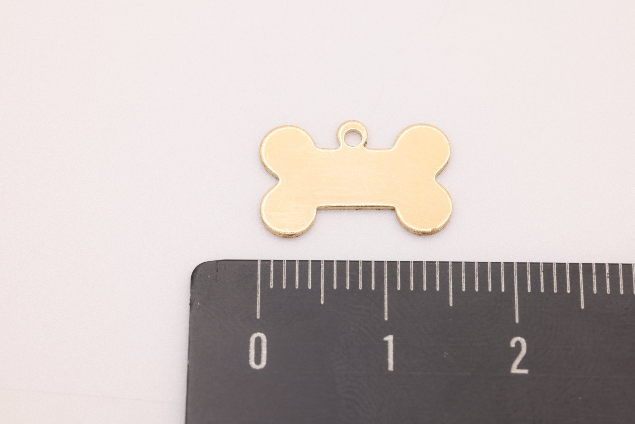Dog Bone Charm, Gold - Filled, 15mm x 10mm, Stamping and Engravable Dog Tag Bone Charm, Bulk DIY Wholesale Jewelry Making Charm - HarperCrown