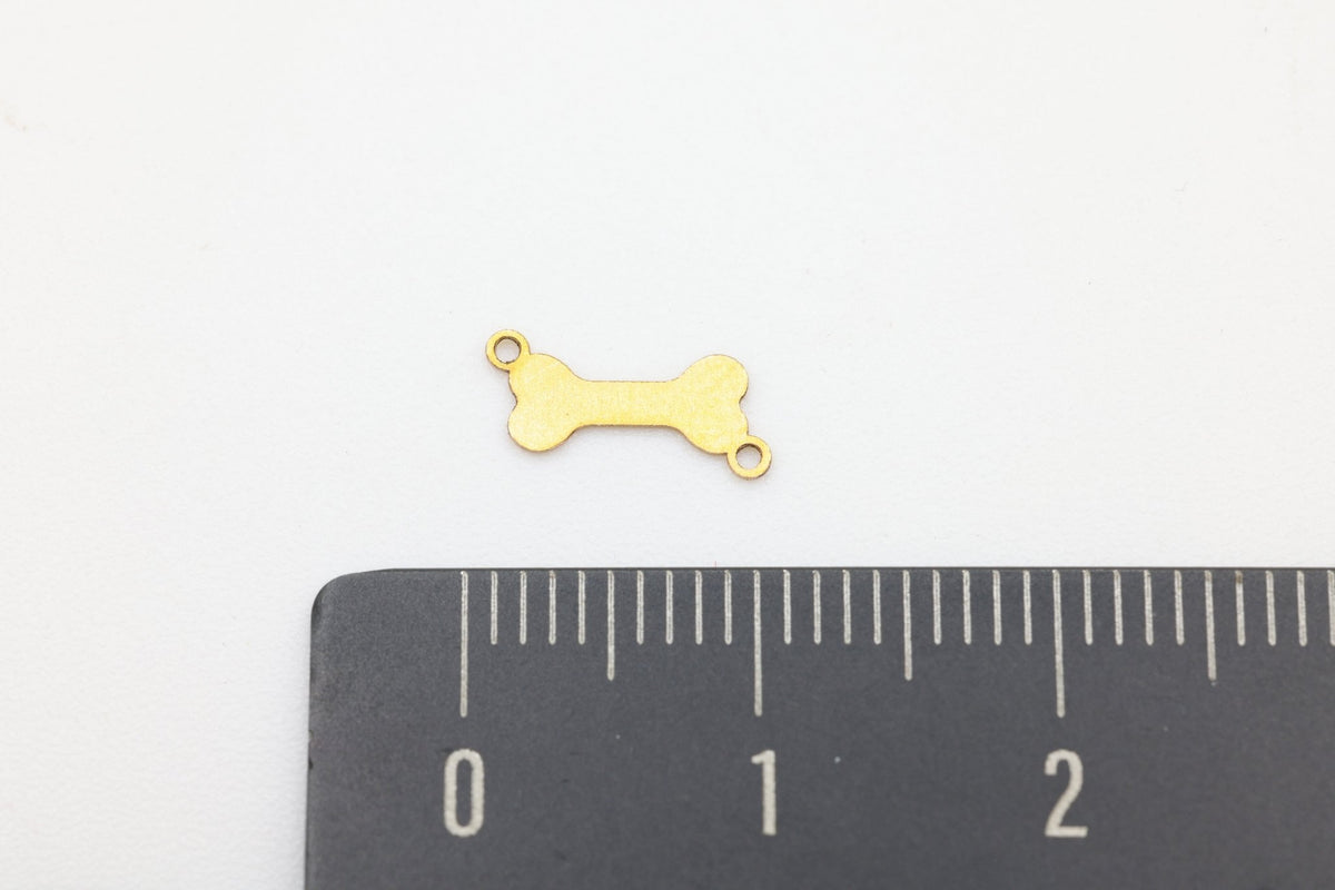 Dog Bone Connector Charm, 14/20 Gold-Filled, 10mm x 5mm, Wholesale, Jewelry Making Charm - HarperCrown
