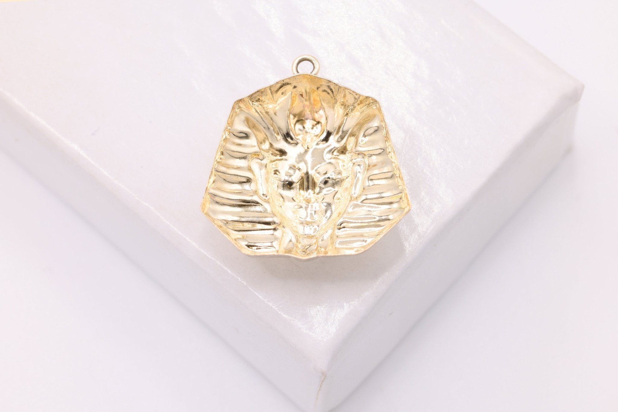 Egyptian Pharaoh King Charm, Wholesale, 14/20 Gold - Filled, 15mm x 15mm - HarperCrown