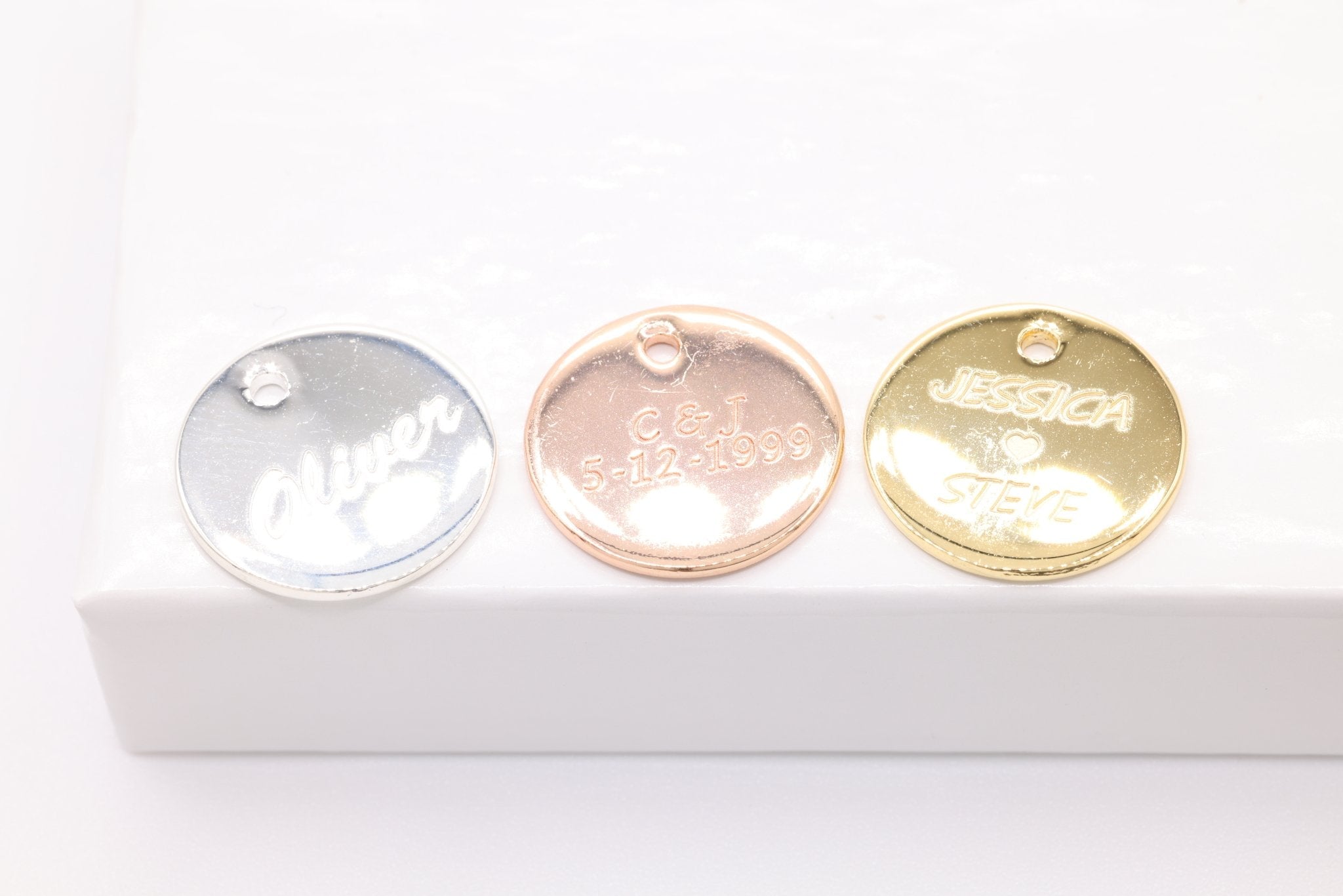 Engraved Circle Charm, 925 Sterling Silver, Gold-Plated, Charm for Jewelry Making - HarperCrown