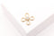 Flower Link, Diamond CZ Gold-Filled Wholesale Drop Charm, April Birthstone, Connector Charm - HarperCrown
