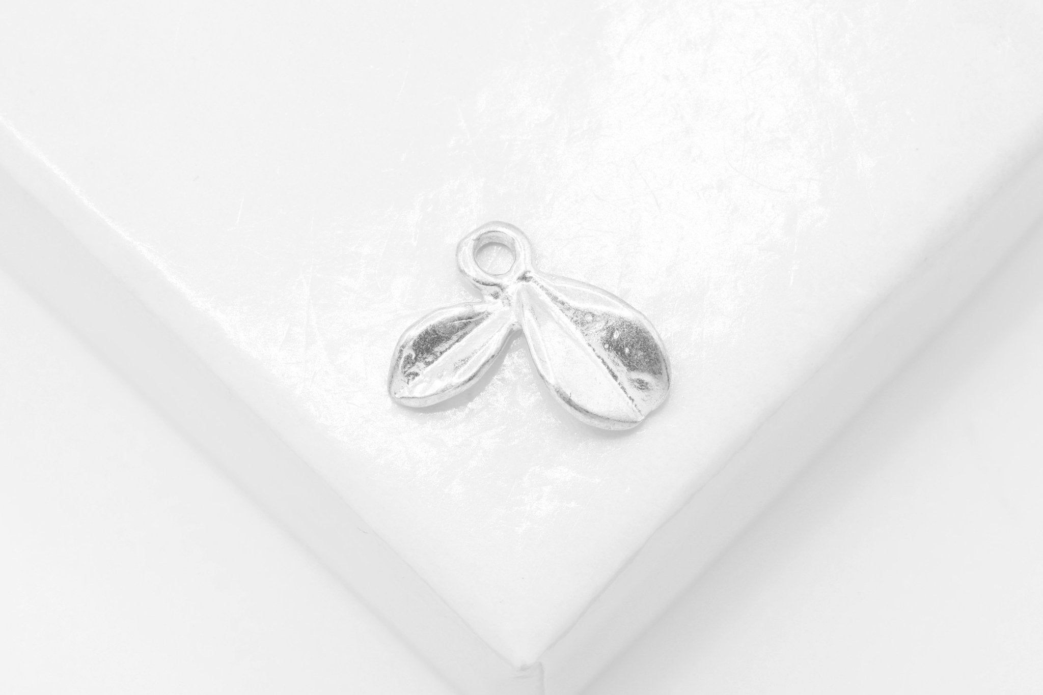 Flower Petal Charm, Wholesale, 925 Sterling Silver, 10mm x 9mm, Daisy Calla Lilly Flower Petal Drop - HarperCrown