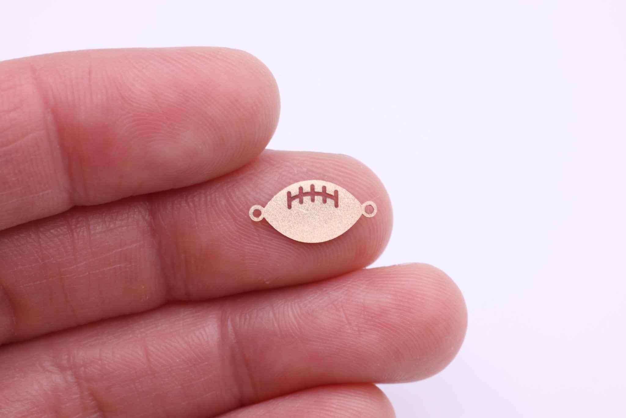 Football Charm, Wholesale, 14/20 Gold - Filled, 13mm x 8mm, Permanent Jewelry Making Charm - HarperCrown