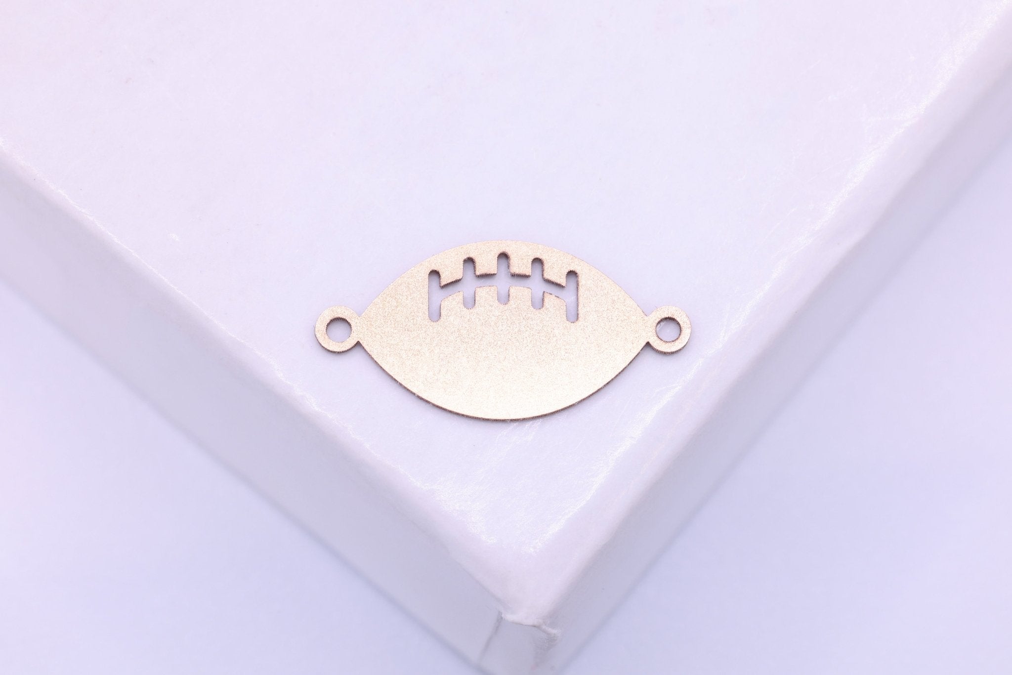 Football Charm, Wholesale, 14/20 Gold - Filled, 13mm x 8mm, Permanent Jewelry Making Charm - HarperCrown