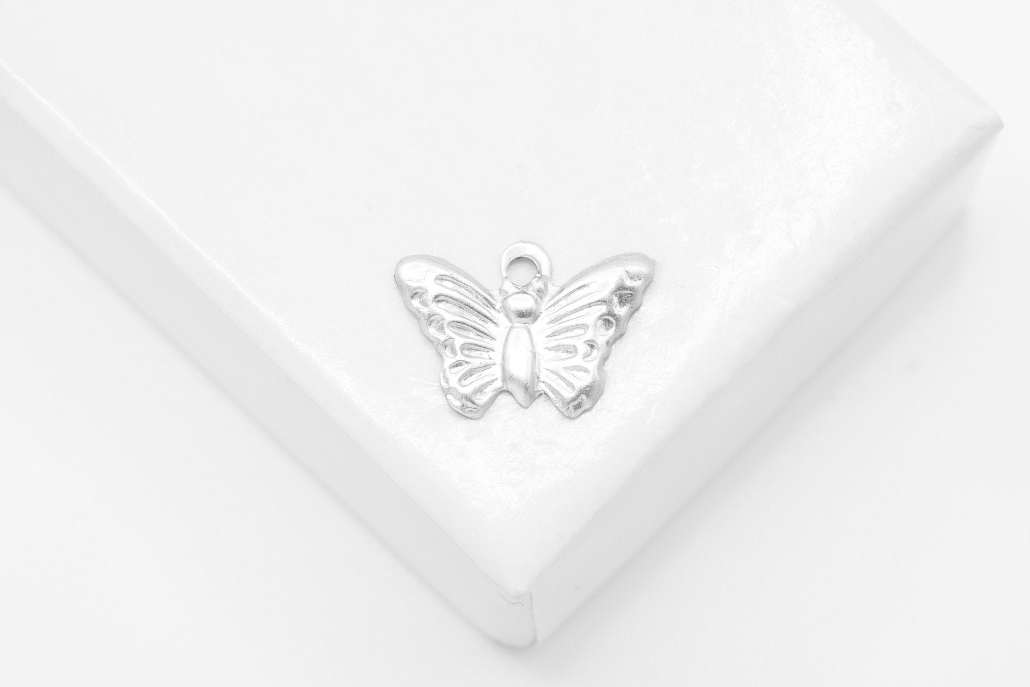 Gold Butterfly Charm, Wholesale, 14/20 Gold - Filled or 925 Sterling Silver, 12mm, Butterfly Insect Jewelry Making Charm - HarperCrown