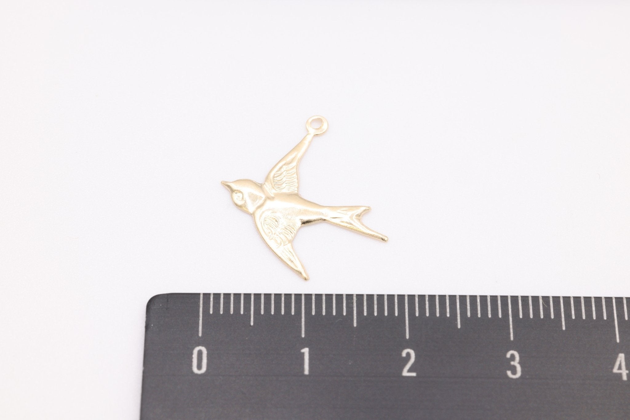 Gold Dove Wholesale Charm, Gold - Filled, 20mm x 18mm, Dove Peace Love Bird Pendant, Jewelry Making Charm - HarperCrown