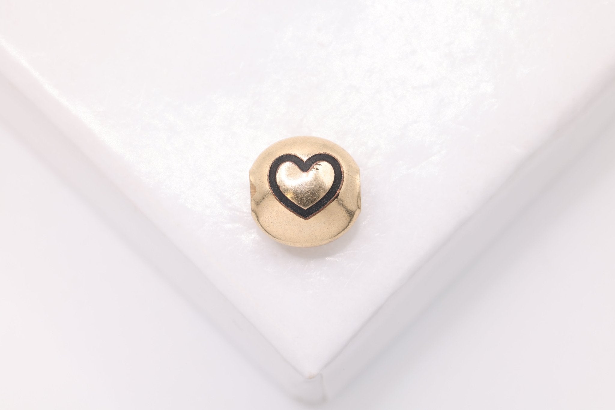 Heart Bead Charm, 14/20 Gold - Filled, 7mm - HarperCrown