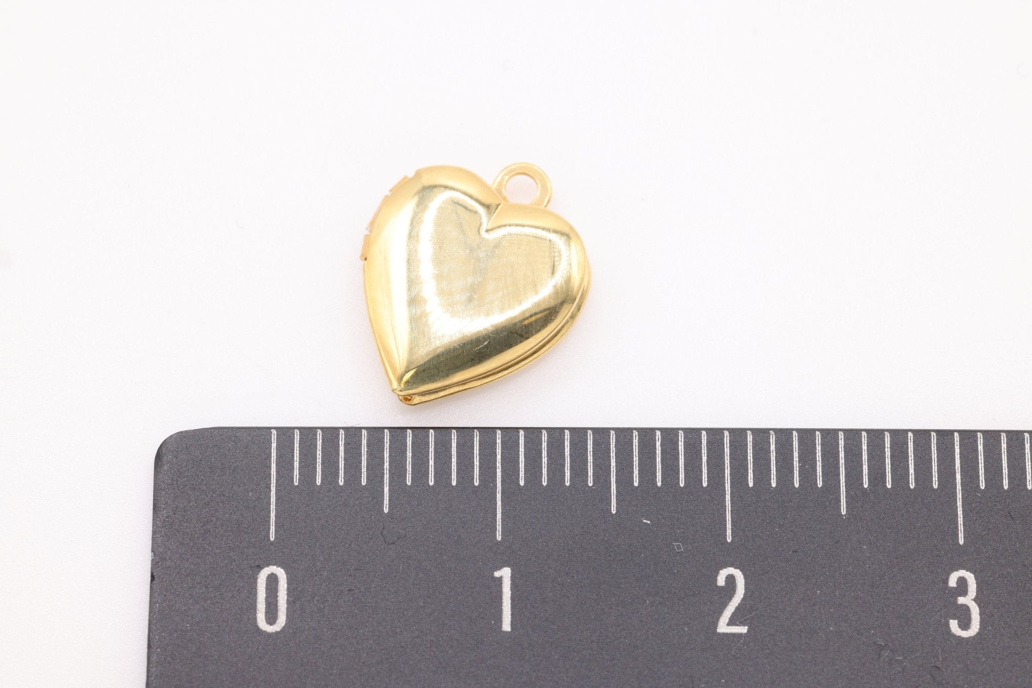 Heart Locket Pendant Charm, Wholesale, 14/20 Gold - Filled, 12mm x 10mm, DIY Jewelry Supplies - HarperCrown