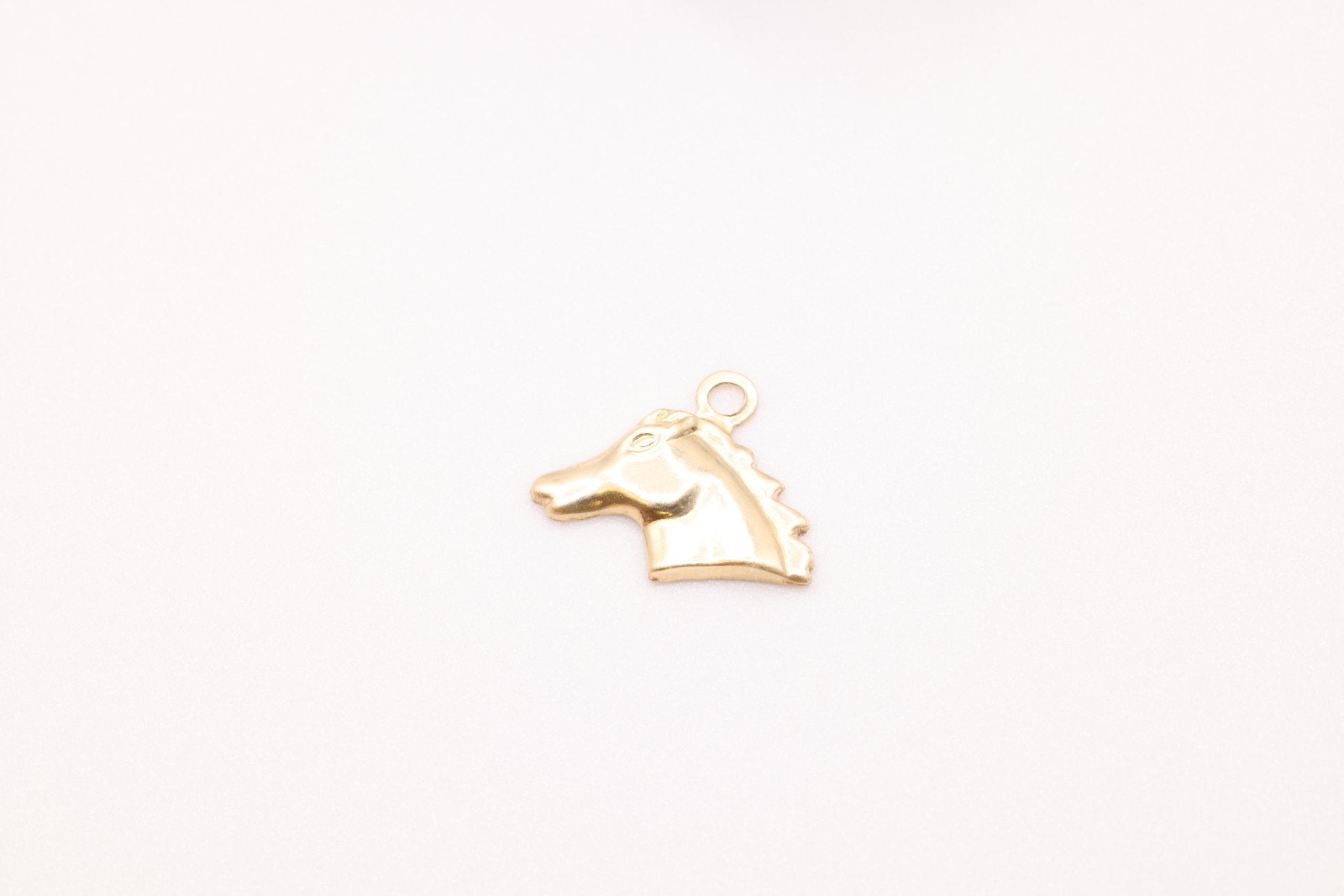 Horse Head Charm, 14K Gold-Filled, Jewelry Making Charm - HarperCrown