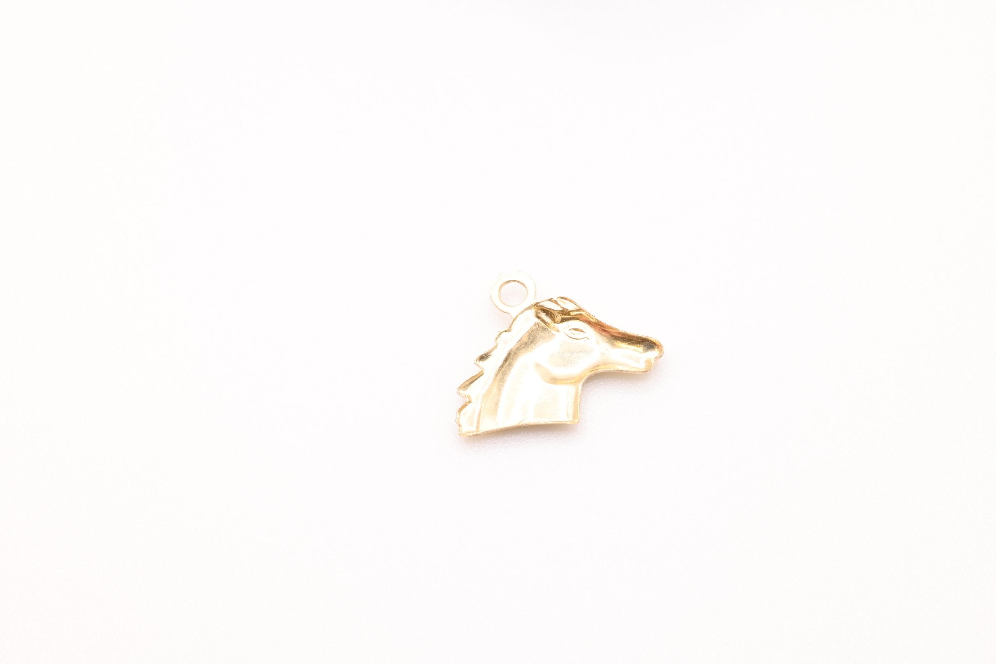Horse Head Charm, 14K Gold-Filled, Jewelry Making Charm - HarperCrown