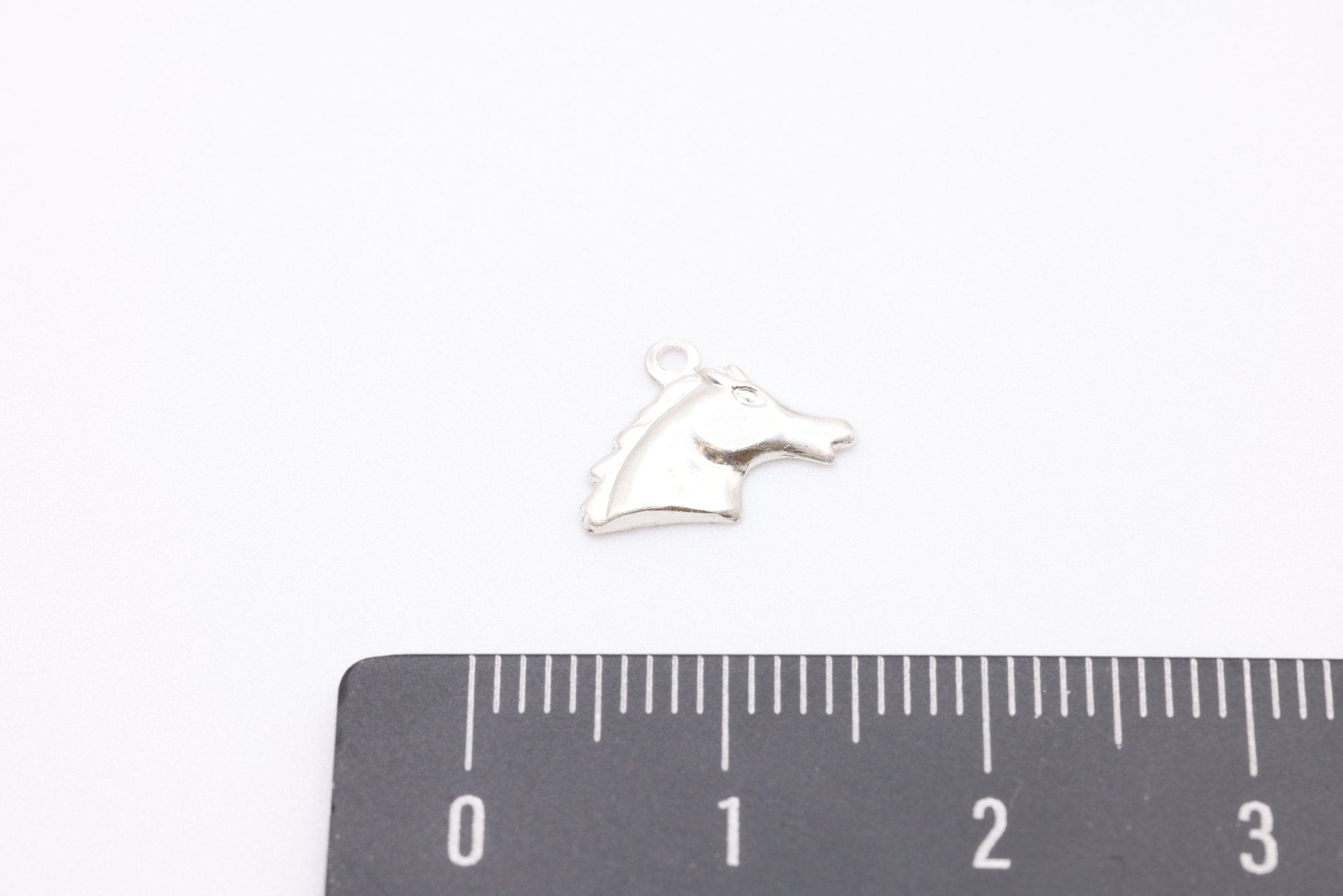 Horse Head Charm, Sterling Silver, Jewelry Making Charm - HarperCrown