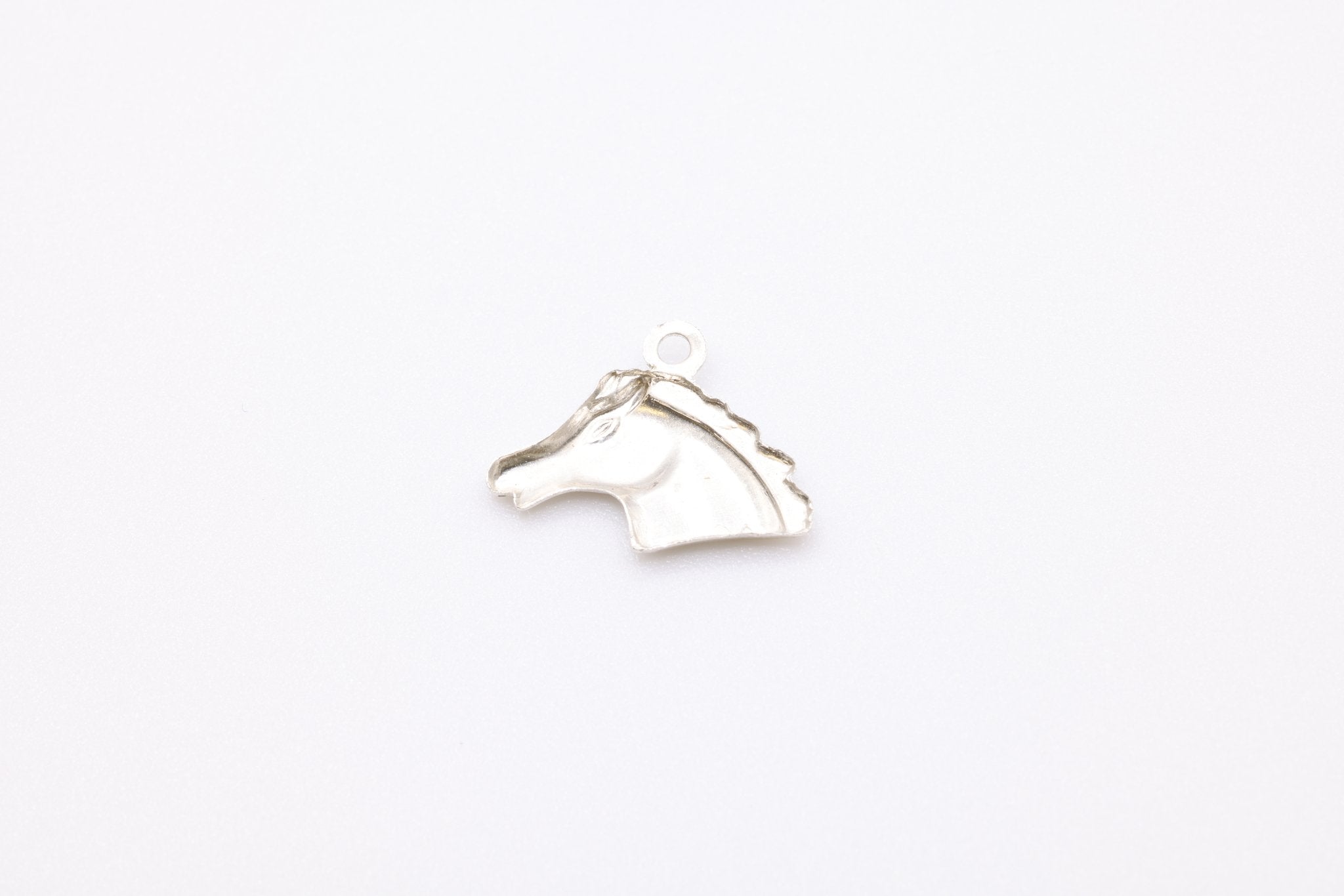 Horse Head Charm, Sterling Silver, Jewelry Making Charm - HarperCrown