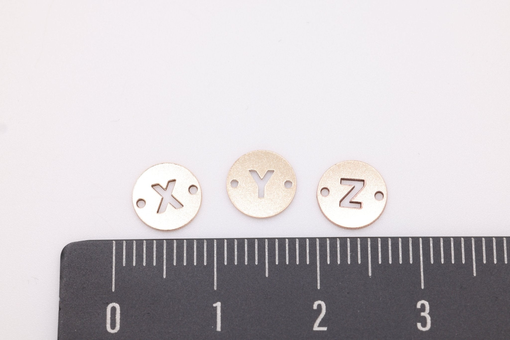 Letter Connector Charm A - Z, Wholesale, 14/20 Gold - Filled, 7mm, Alphabet Personalized Permanent Jewelry Charm - HarperCrown