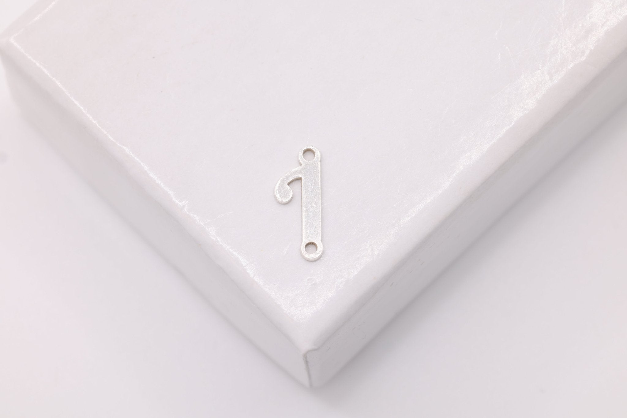 Letter Connector Charm A - Z, Wholesale, 925 Sterling Silver, 9mm x 5mm, Alphabet Personalized Permanent Jewelry Charm - HarperCrown