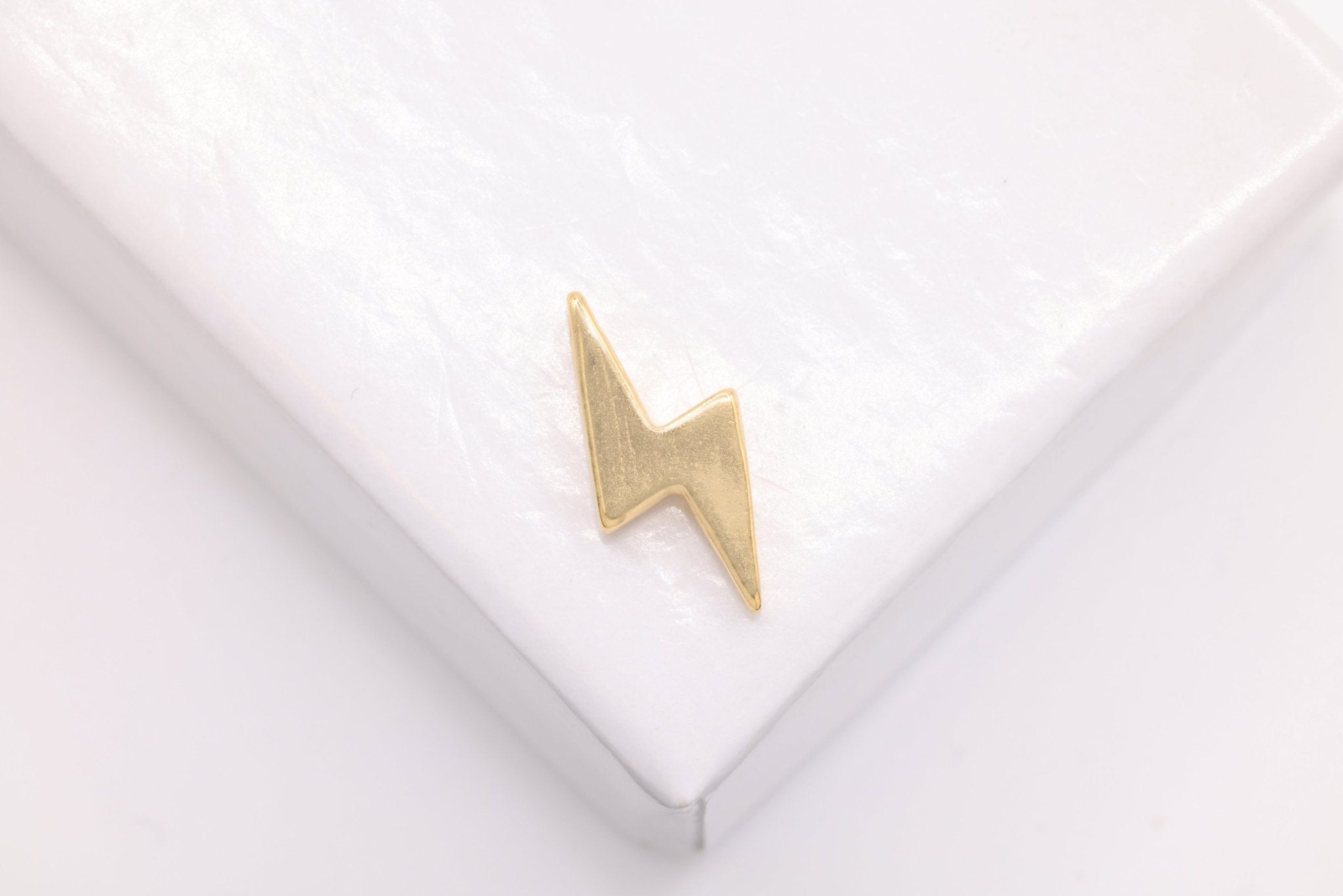 Lightning Bolt Bead Charm Wholesale 14K Gold, Solid 14K Gold, 311G - HarperCrown