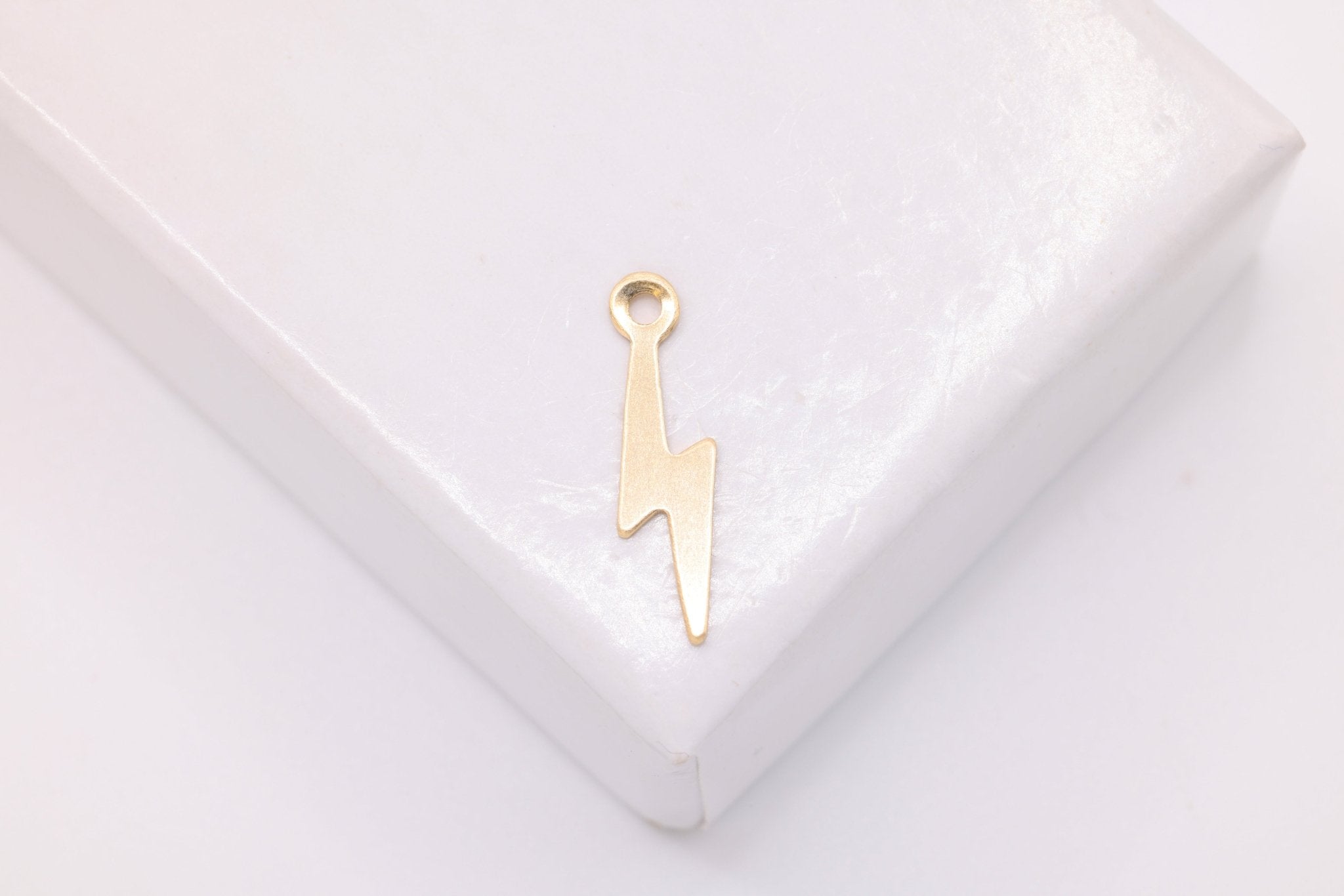 Lightning Bolt Charm, Wholesale, 14/20 Gold - Filled or 925 Sterling Silver, Permanent Jewelry Making Charm - HarperCrown