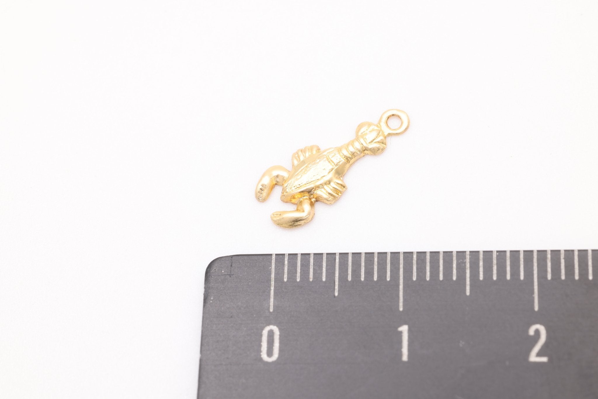 Lobster Charm, Gold - Filled, 14mm x 6mm, Bulk Wholesale Jewelry Making Charm - HarperCrown