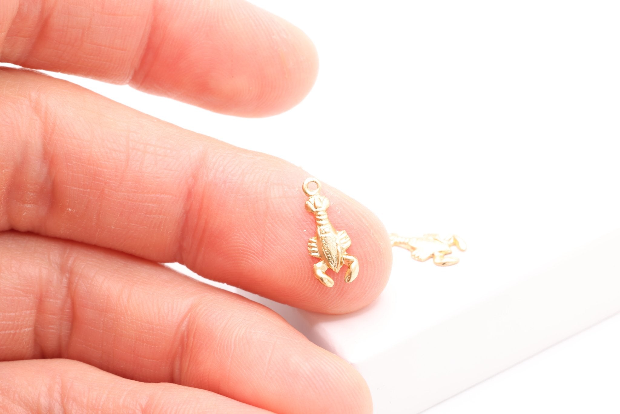 Lobster Charm, Gold - Filled, 14mm x 6mm, Bulk Wholesale Jewelry Making Charm - HarperCrown