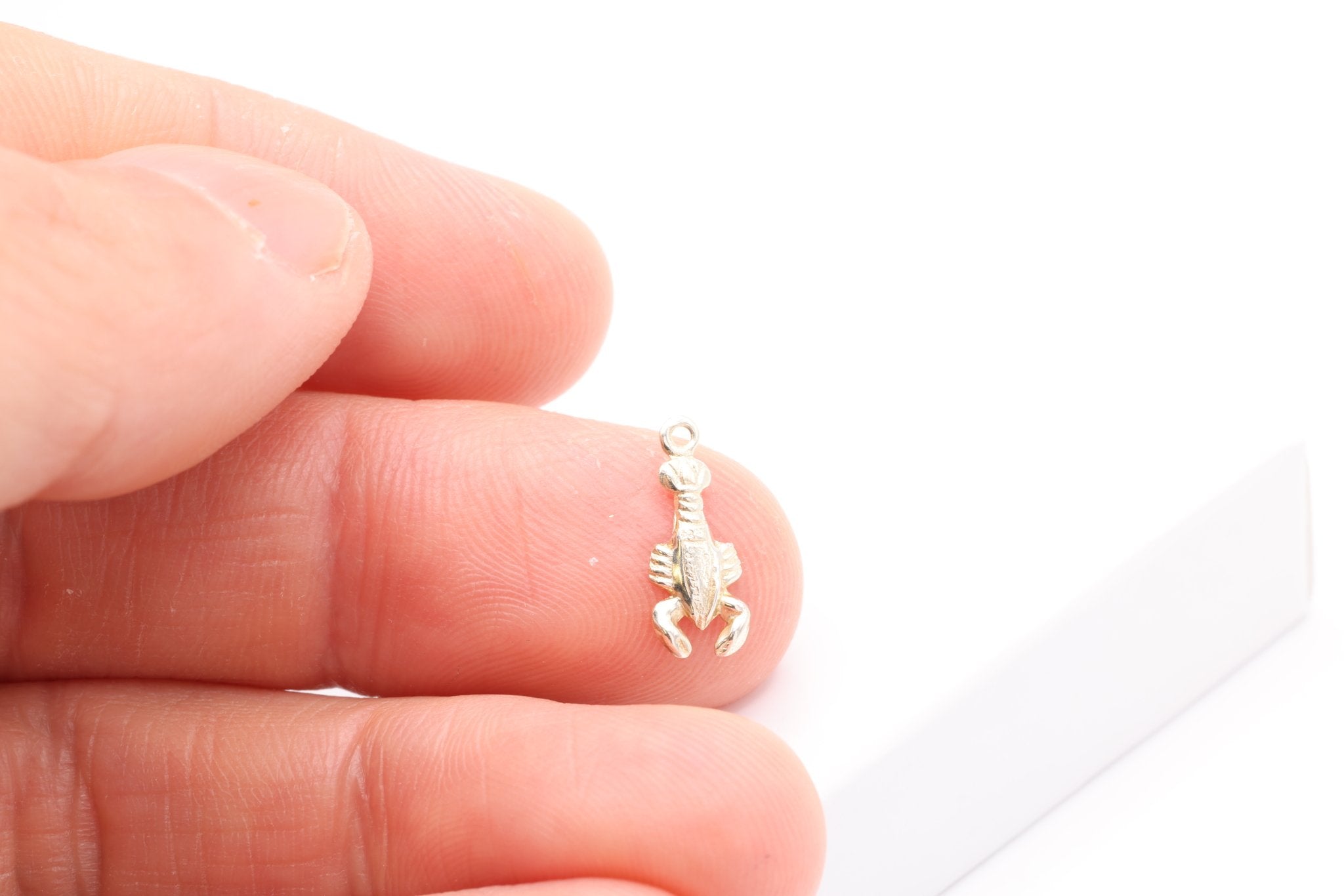 Lobster Charm, Sterling Silver, 14mm x 6mm, Bulk Wholesale Jewelry Making Charm - HarperCrown