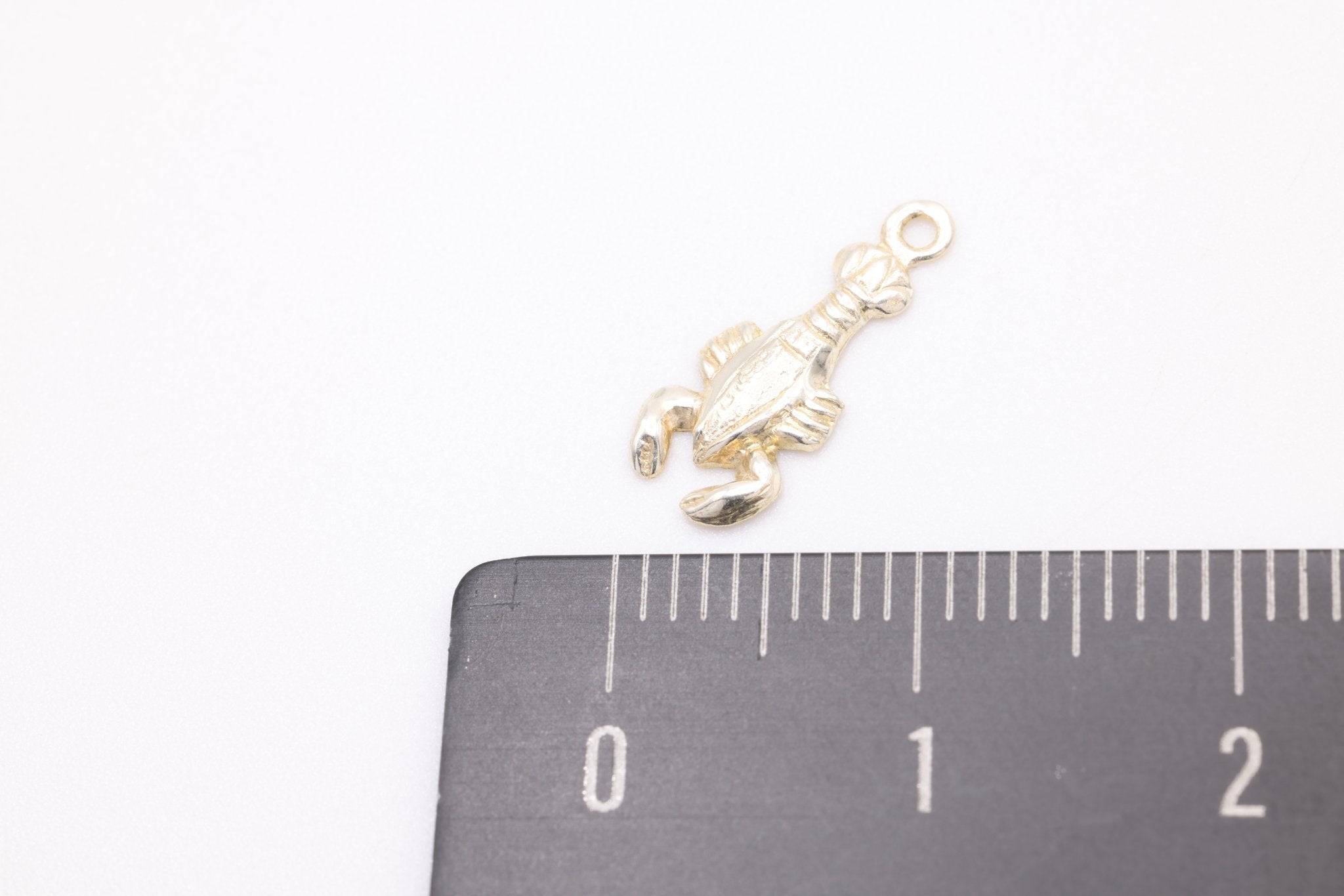 Lobster Charm, Sterling Silver, 14mm x 6mm, Bulk Wholesale Jewelry Making Charm - HarperCrown