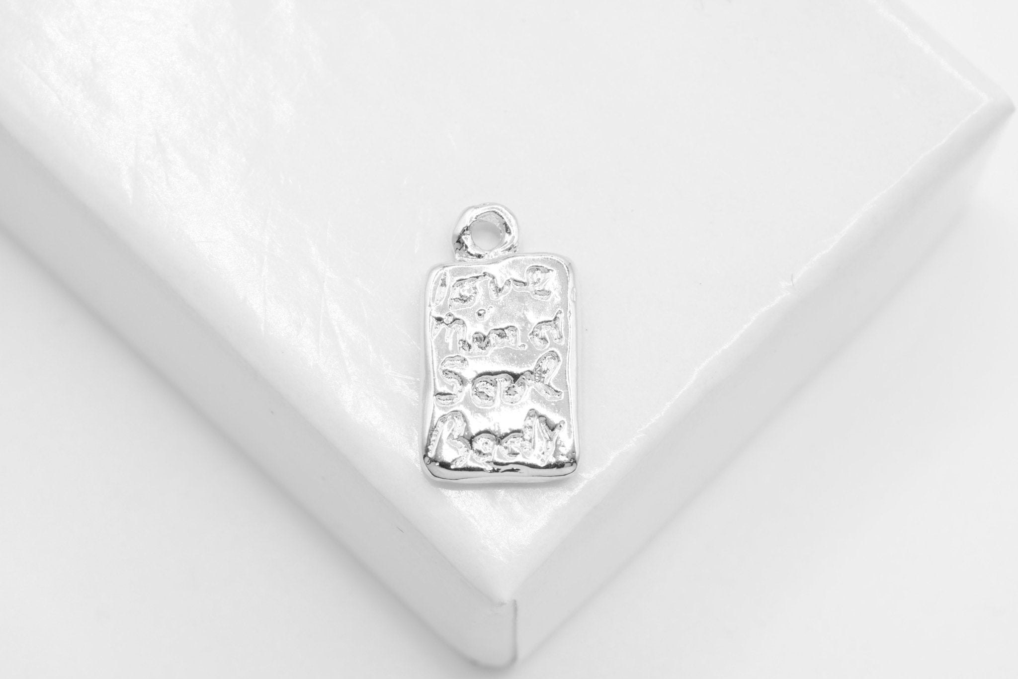 Love Mind Soul Body Charm, Wholesale, 925 Sterling Silver, 13mm x 5mm - HarperCrown