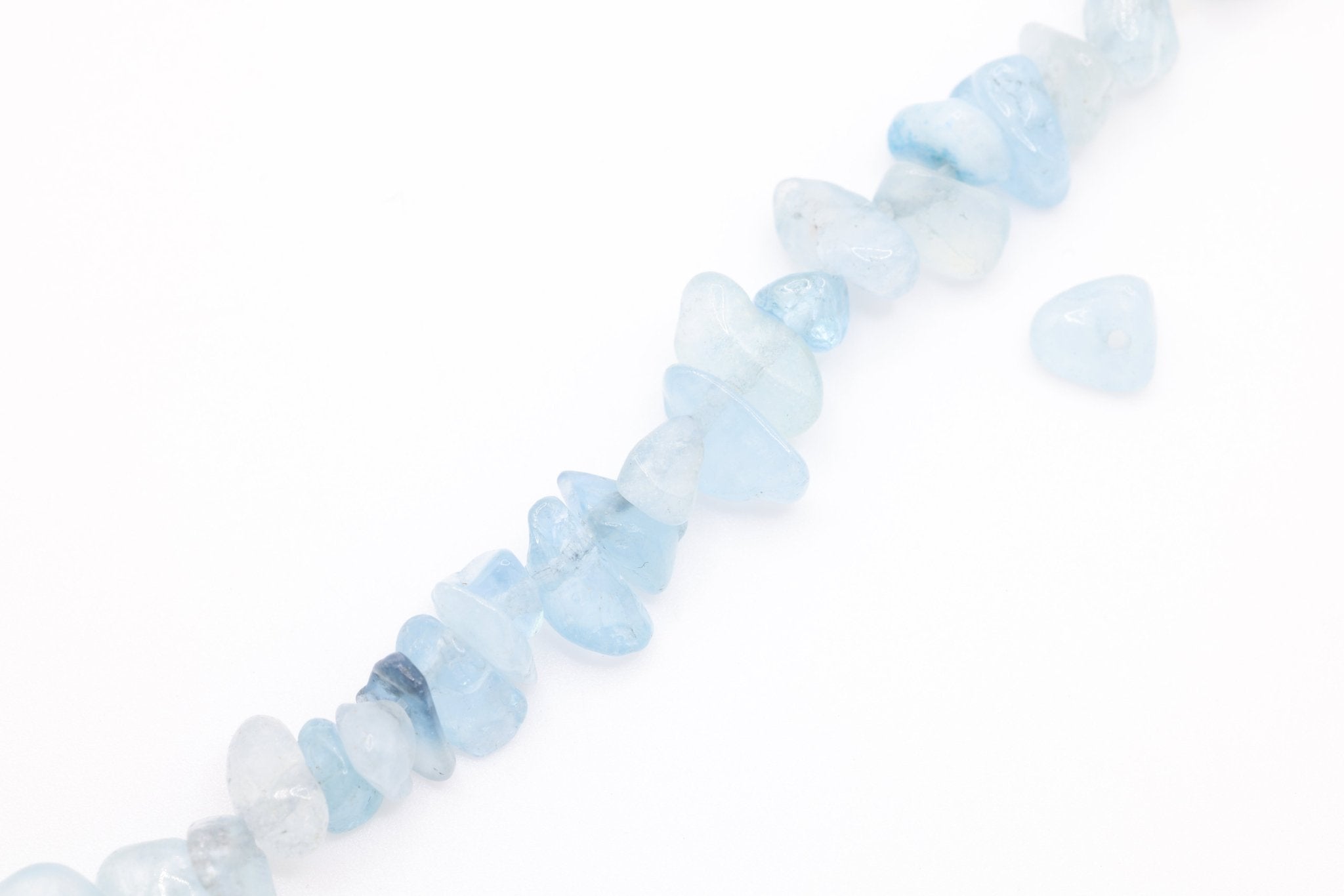 March Stone Connector Charm, Wholesale, 14/20 Gold - Filled, Aquamarine Birthstone Gemstone Beads, Permanent Jewelry - HarperCrown