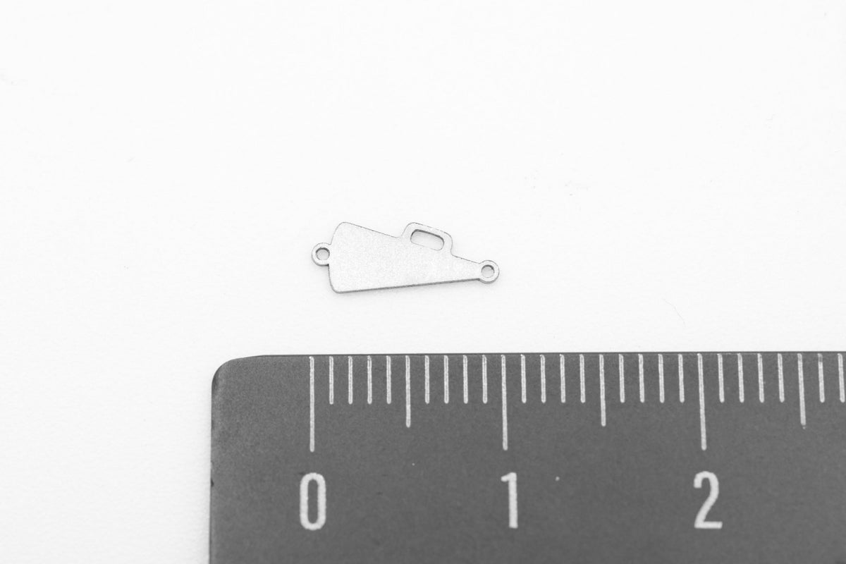 Megaphone Connector Charm, 925 Sterling Silver, 10mm x 5mm, Wholesale, Cheer Cheerleader, Jewelry Making Charm - HarperCrown