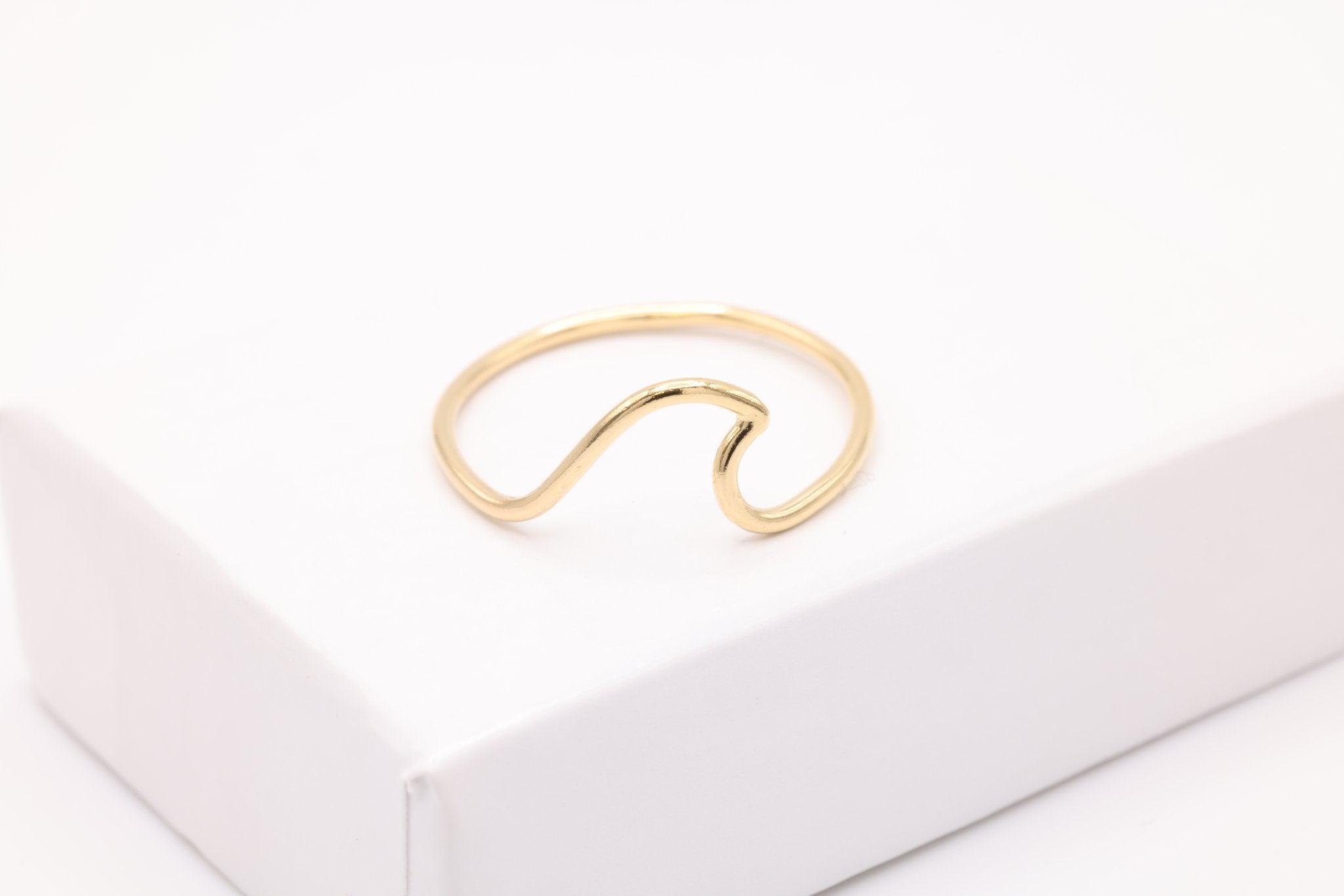 Ocean Ring, Gold - Filled, Dainty Stacking Ocean Ring, Wholesale Bulk DIY Jewelry Making Charms - HarperCrown