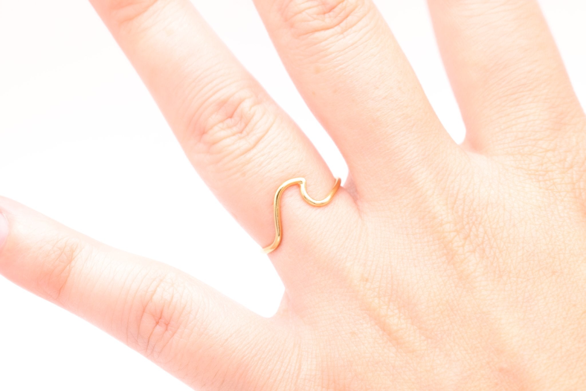 Ocean Ring, Gold - Filled, Dainty Stacking Ocean Ring, Wholesale Bulk DIY Jewelry Making Charms - HarperCrown