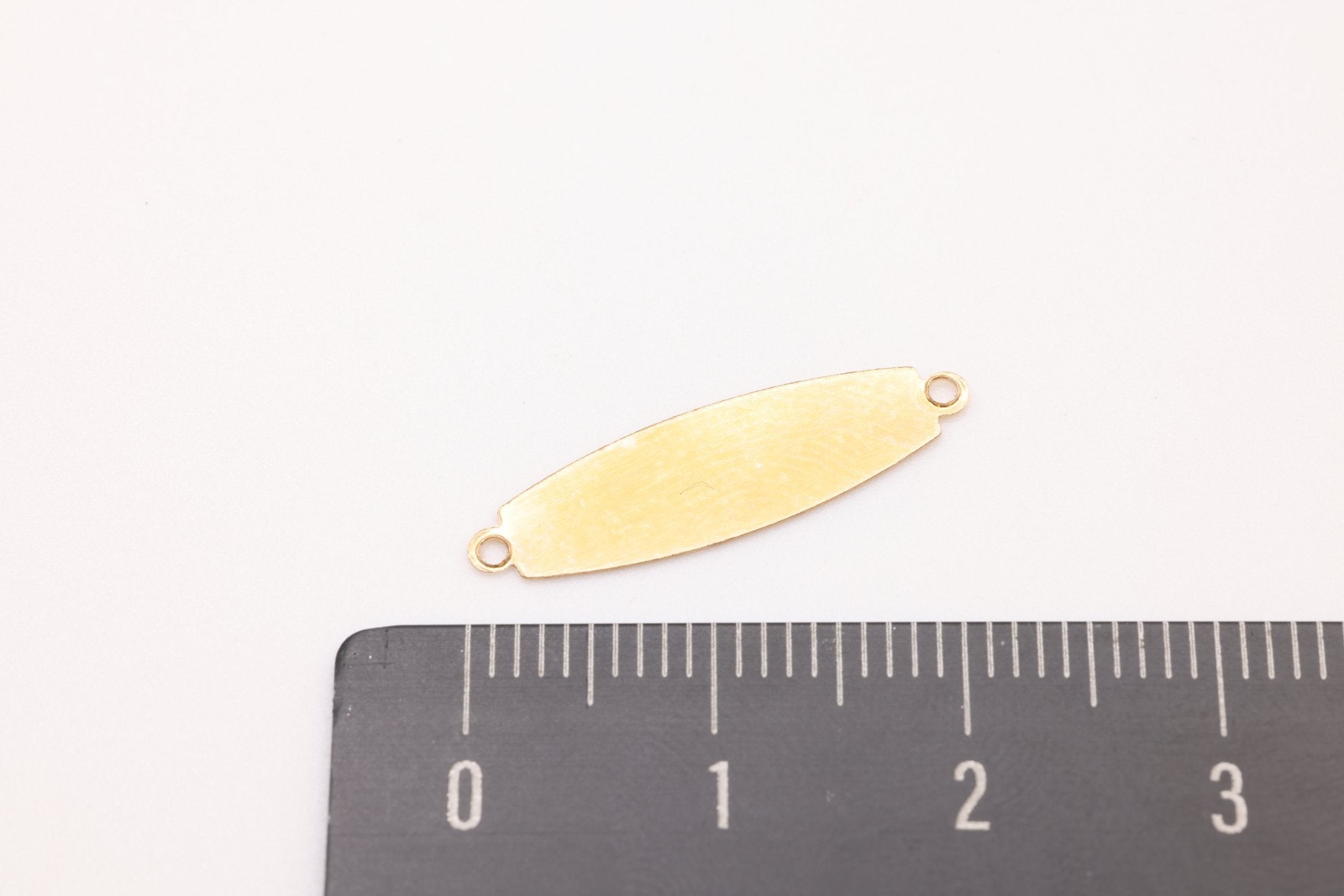 Oval Blank Link, Gold - Filled, 21mm x 6mm, Stamping and Engravable Oval Link Connector Charm, Bulk DIY Wholesale Jewelry Making Charm - HarperCrown