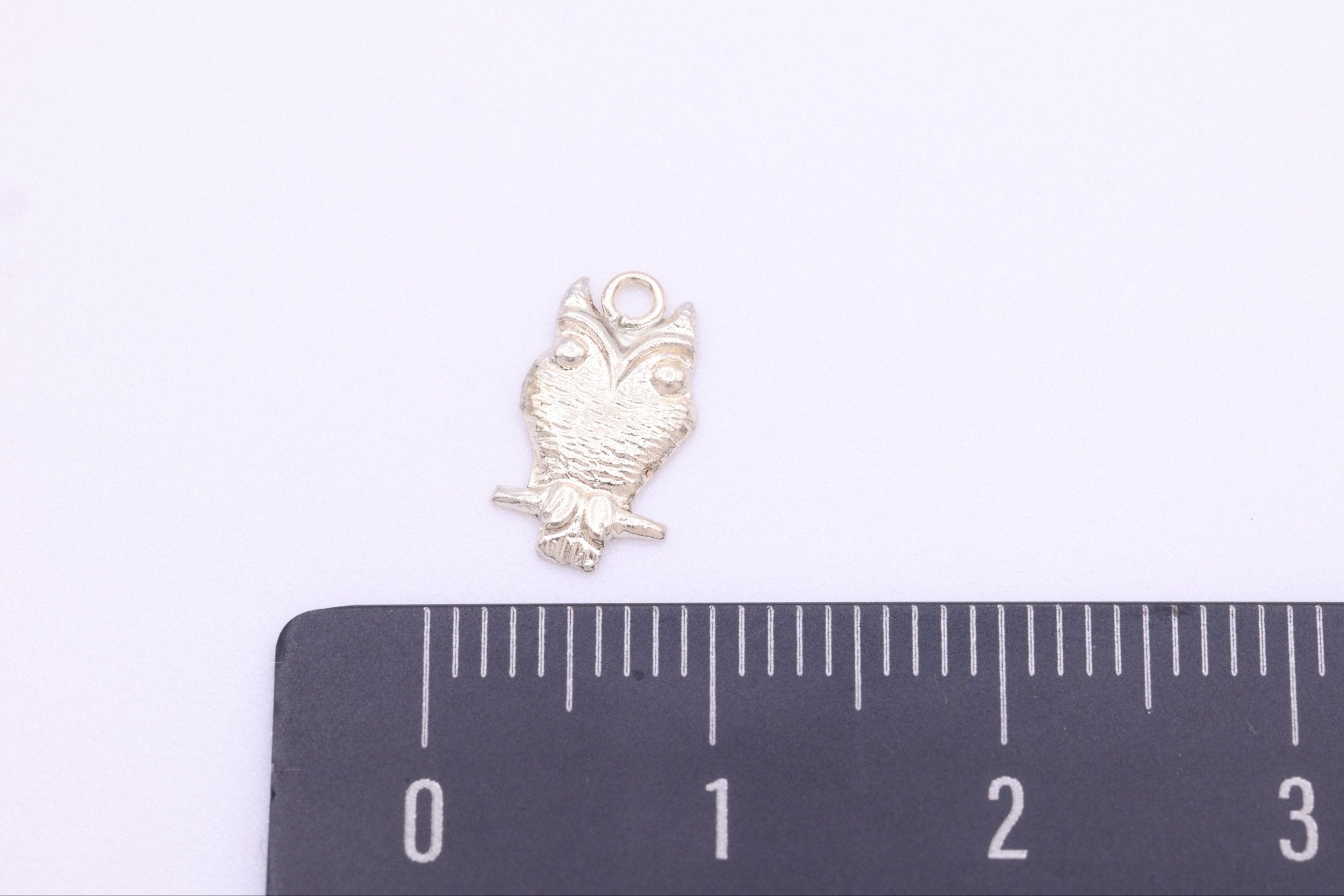 Owl Charm, Wholesale, 14/20 Gold - Filled, 12mm x 7mm, Perched Night Owl Jewelry Making Charm - HarperCrown