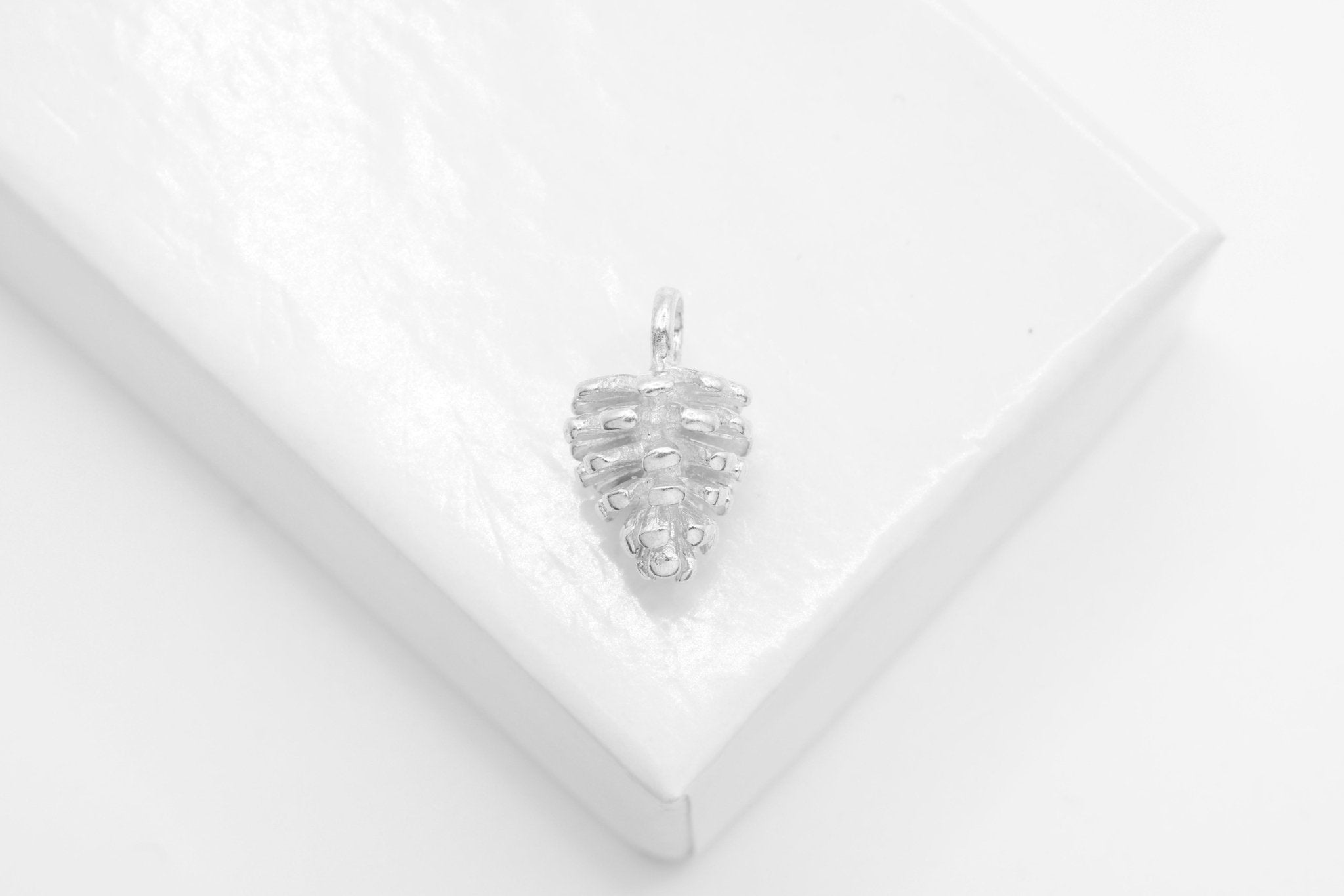 Pinecone Charm, Wholesale, 925 Sterling Silver, 11mm x 8mm - HarperCrown