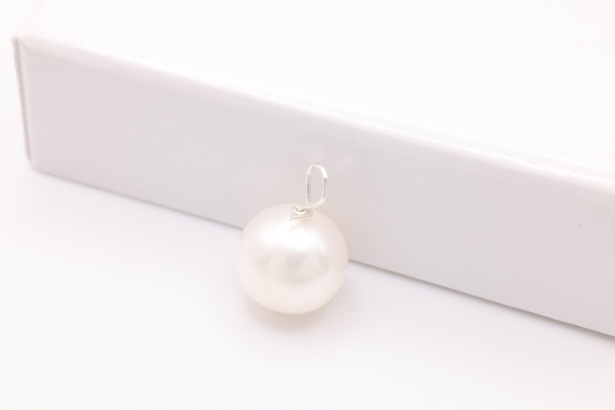 Potato Pearl Drop Charm, Sterling Silver, 12mm x 8mm, Wire Wrapped Pearl, Bulk DIY Wholesale Jewelry Making Charm - HarperCrown